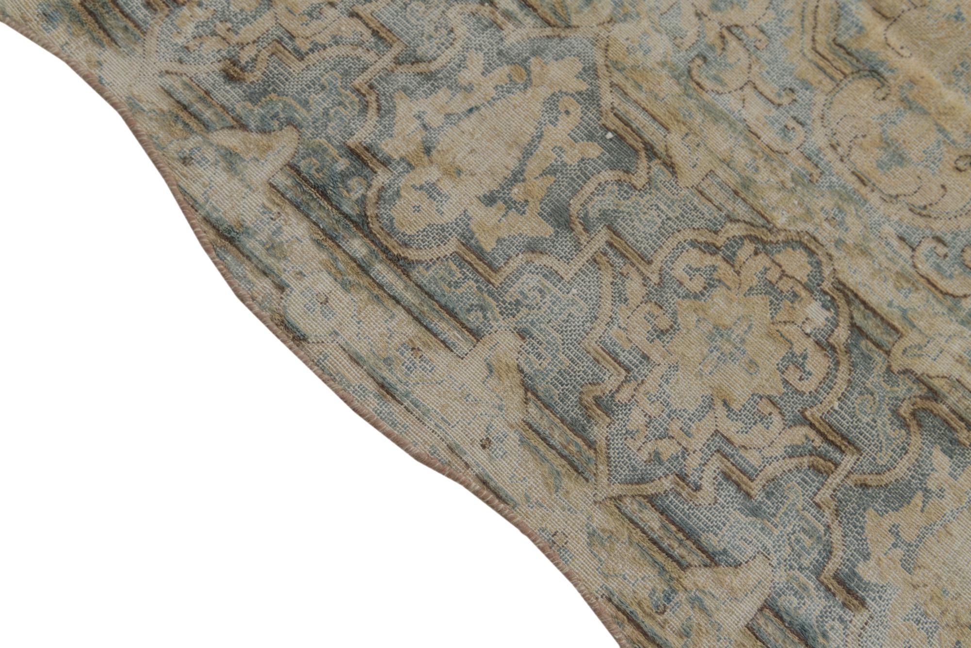 9' 3 x 11' 7 Hand Knotted Ultra Vintage Persian Wool Rug