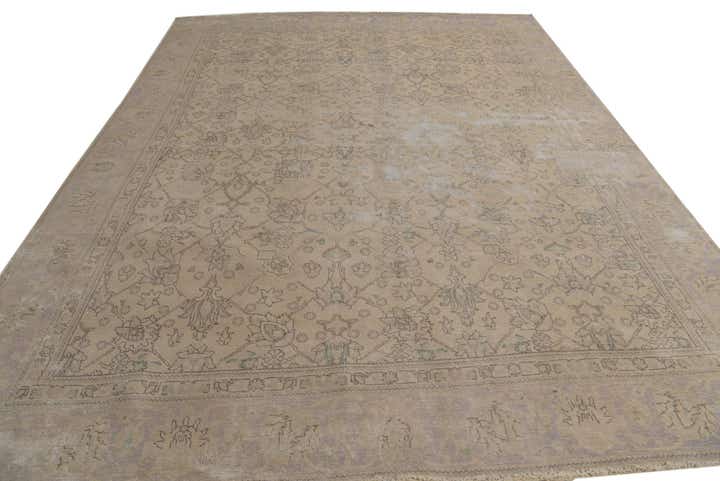 8' 9 x 12' 5 Hand Knotted Ultra Vintage Persian Wool Rug