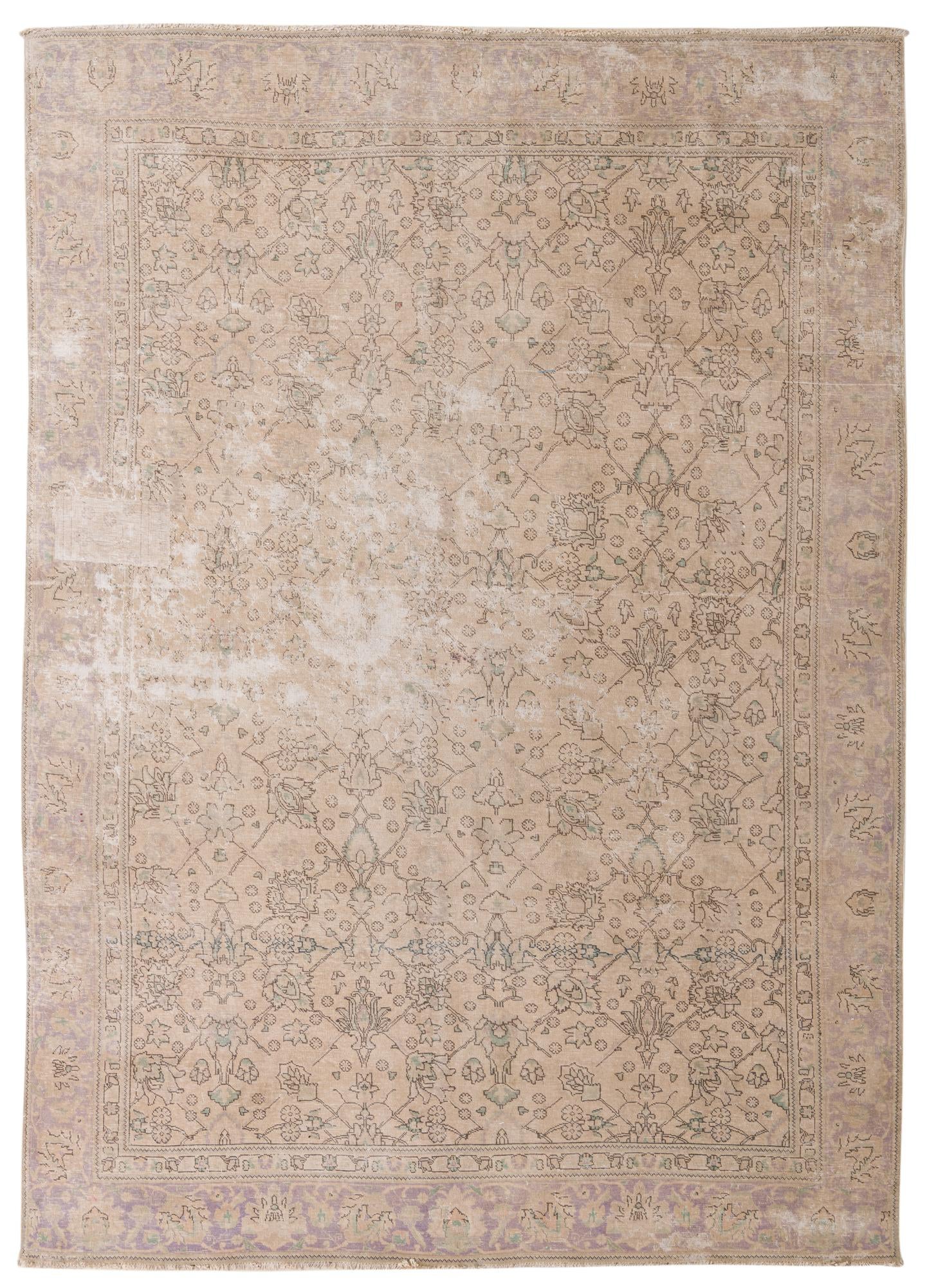 8' 9 x 12' 5 Hand Knotted Ultra Vintage Persian Wool Rug