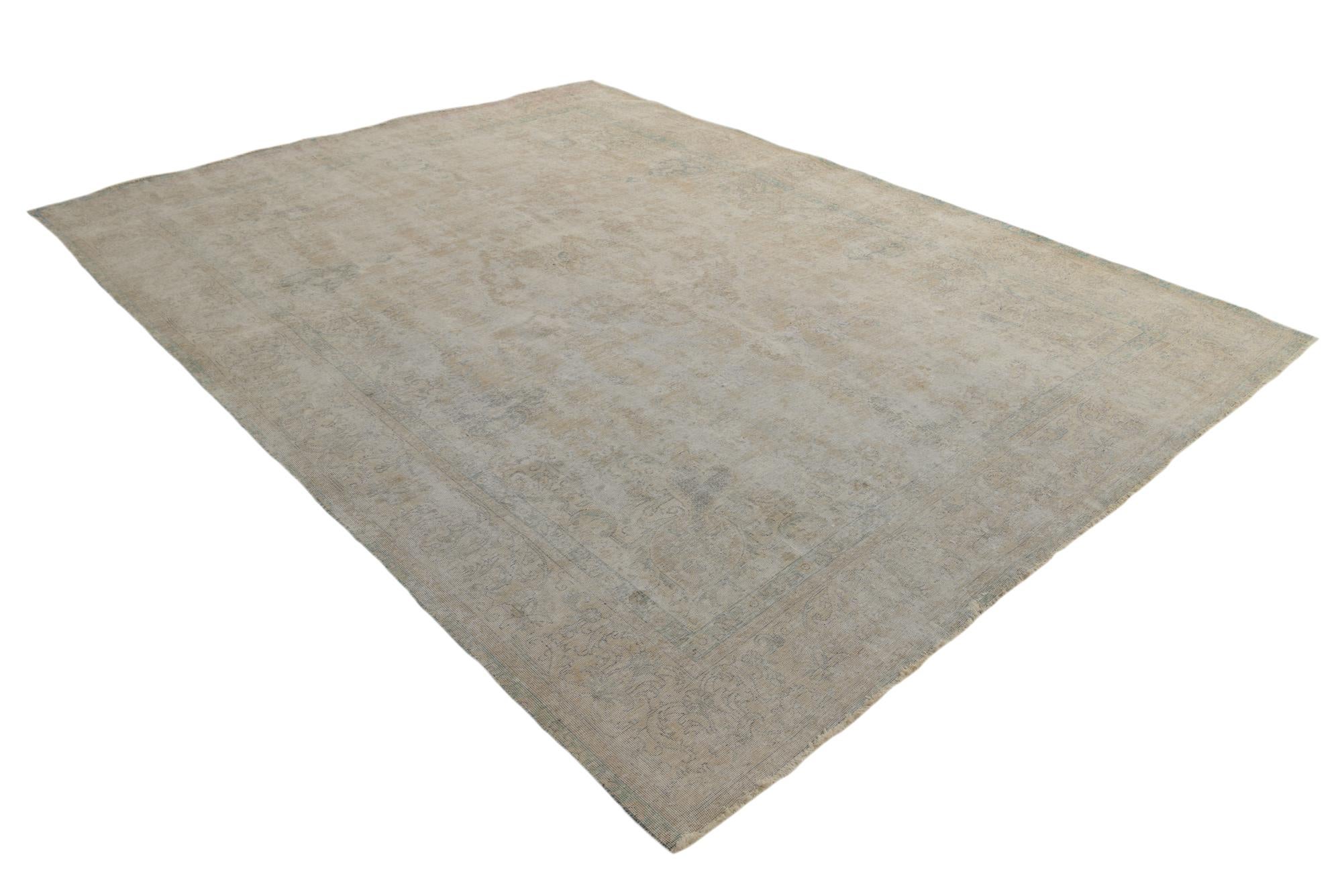 9' 5 x 12' 8 Hand Knotted Ultra Vintage Persian Wool Rug