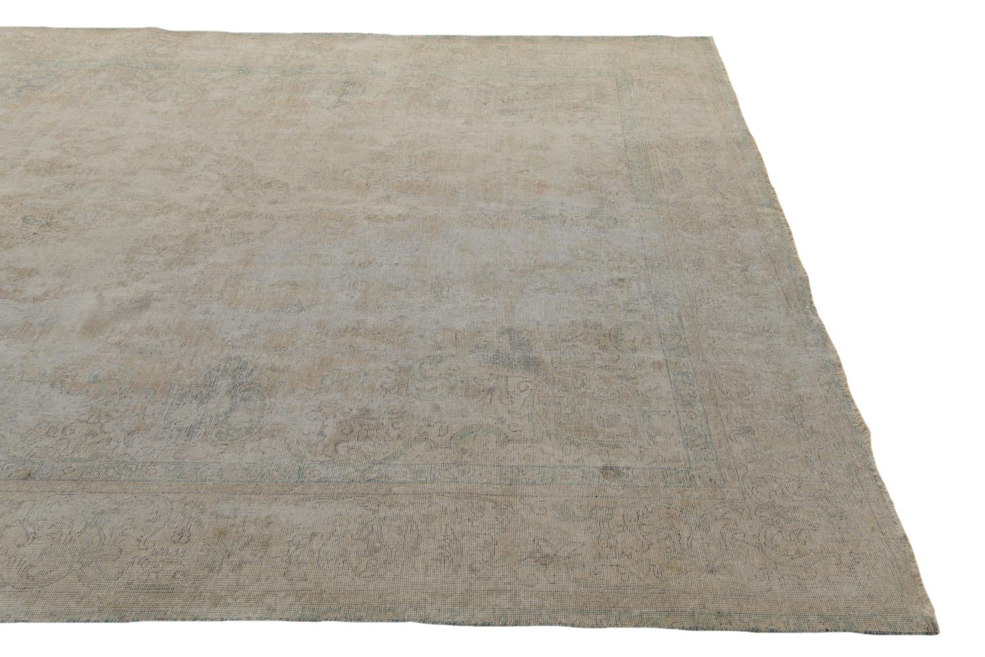 9' 5 x 12' 8 Hand Knotted Ultra Vintage Persian Wool Rug