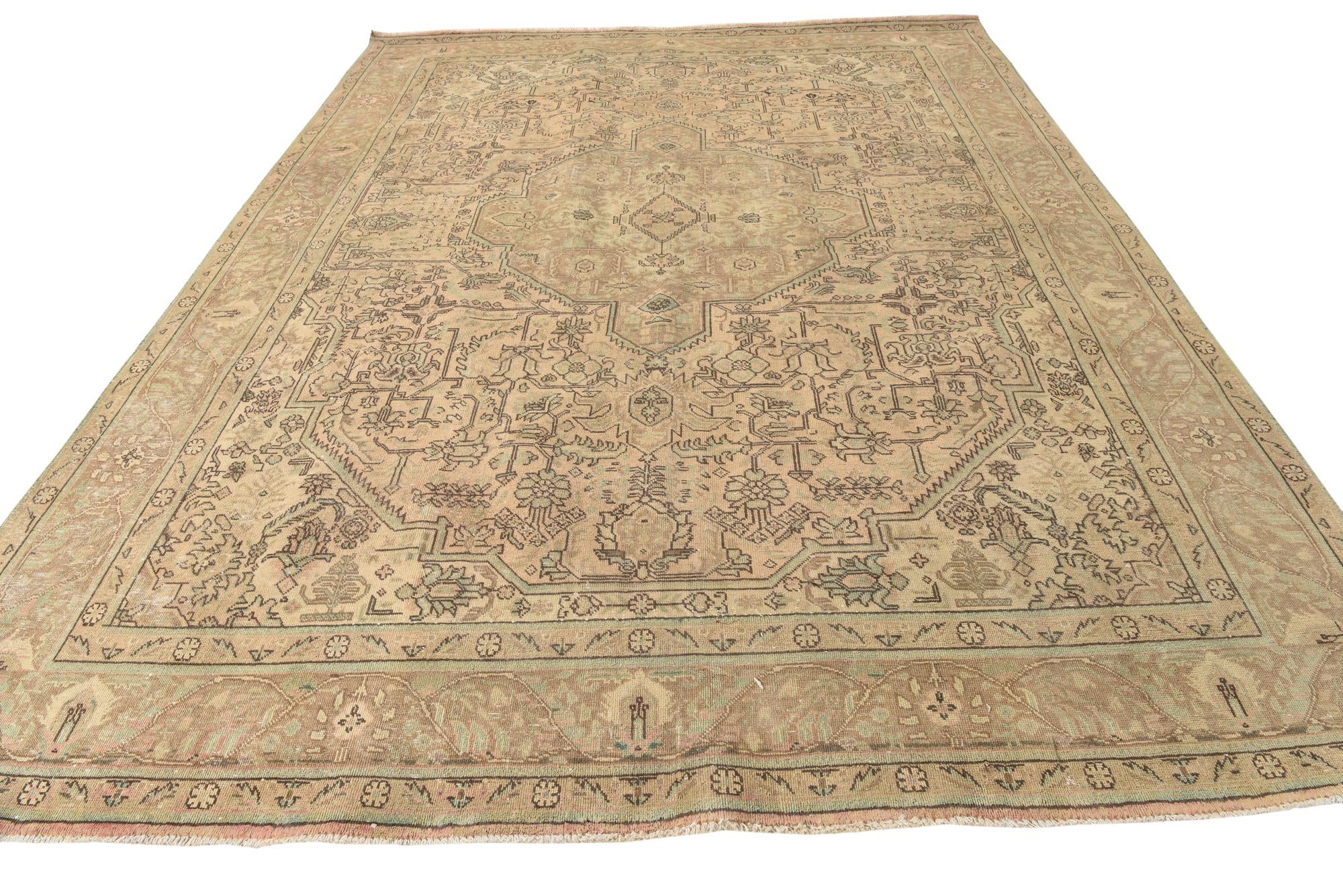 9' 6 x 12' 9 Hand Knotted Ultra Vintage Persian Wool Rug
