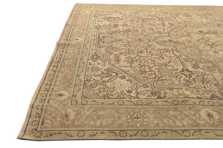 Detail image of 9' 6 x 12' 9 Hand Knotted Ultra Vintage Persian Wool Rug