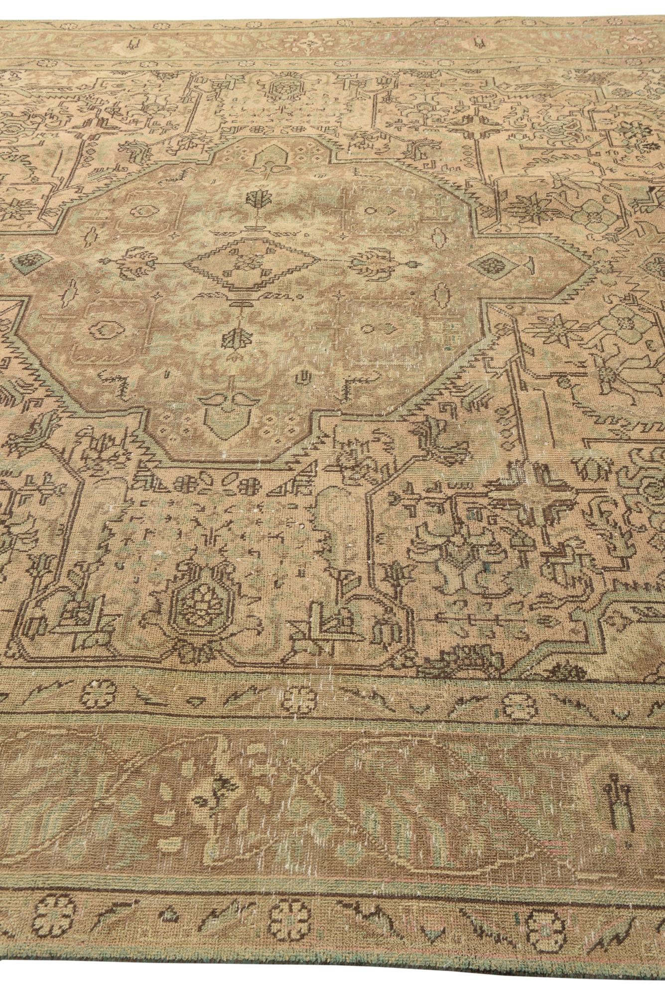 9' 6 x 12' 9 Hand Knotted Ultra Vintage Persian Wool Rug