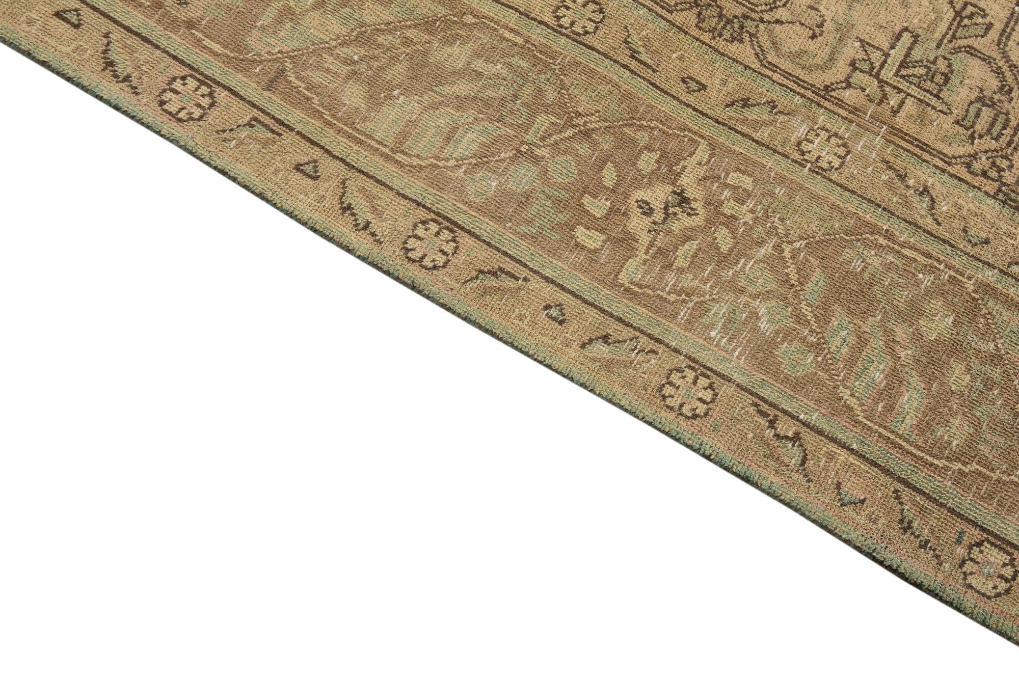 9' 6 x 12' 9 Hand Knotted Ultra Vintage Persian Wool Rug
