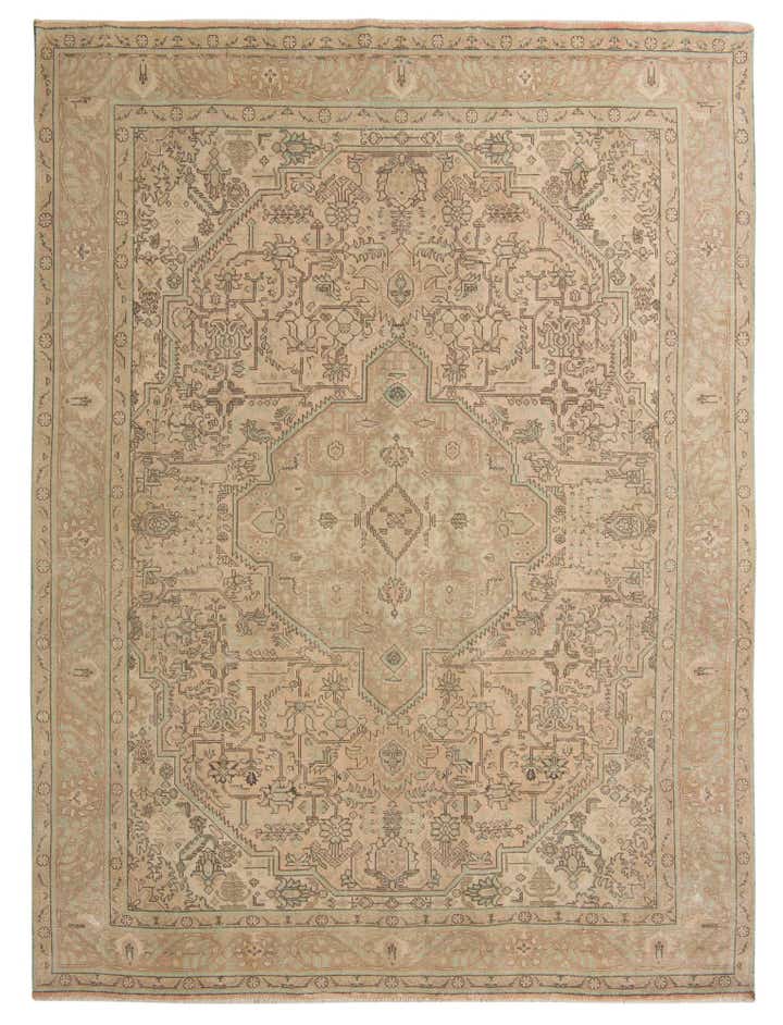 9' 6 x 12' 9 Hand Knotted Ultra Vintage Persian Wool Rug