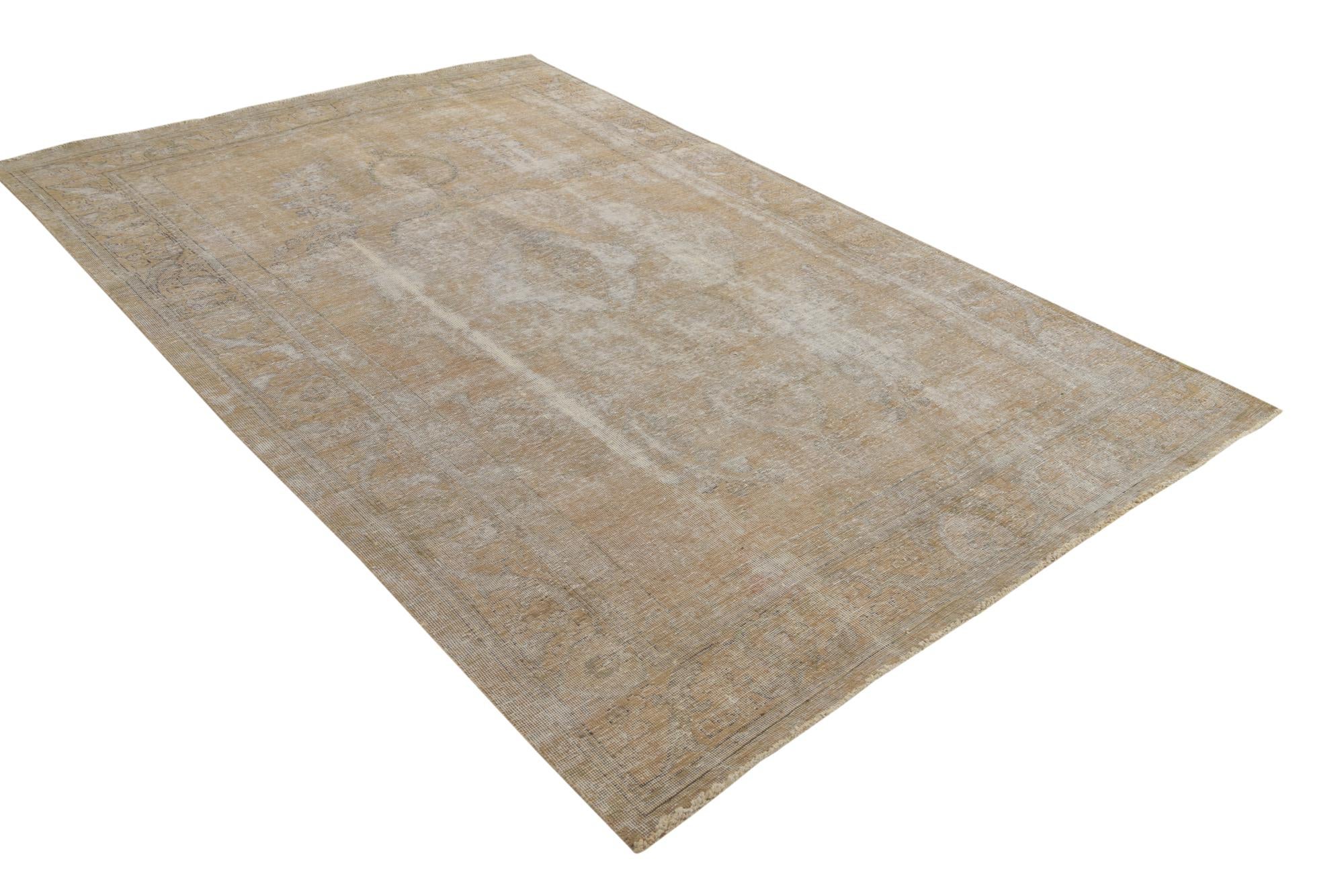 6' 4 x 9' 7 Hand Knotted Ultra Vintage Persian Wool Rug
