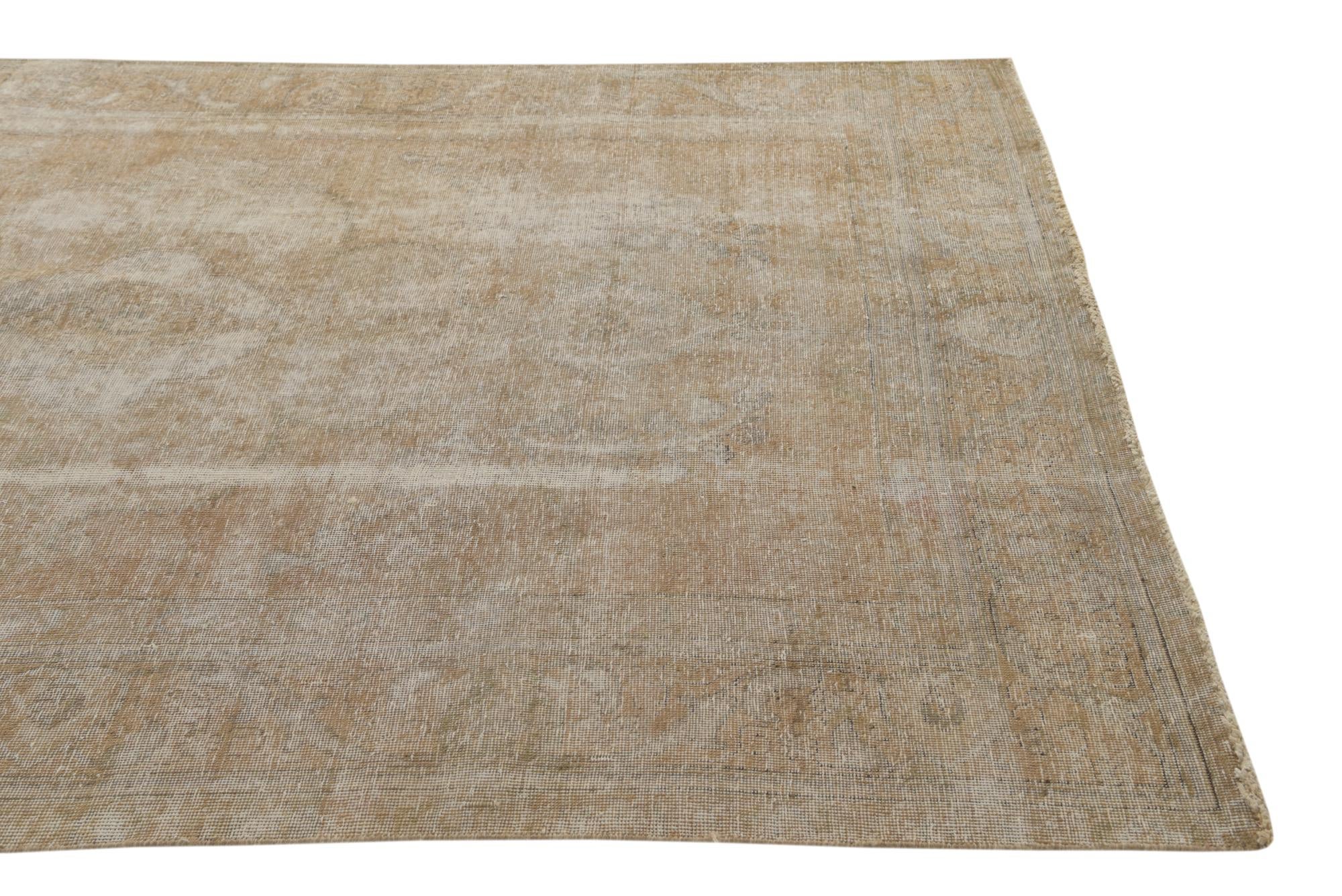 6' 4 x 9' 7 Hand Knotted Ultra Vintage Persian Wool Rug