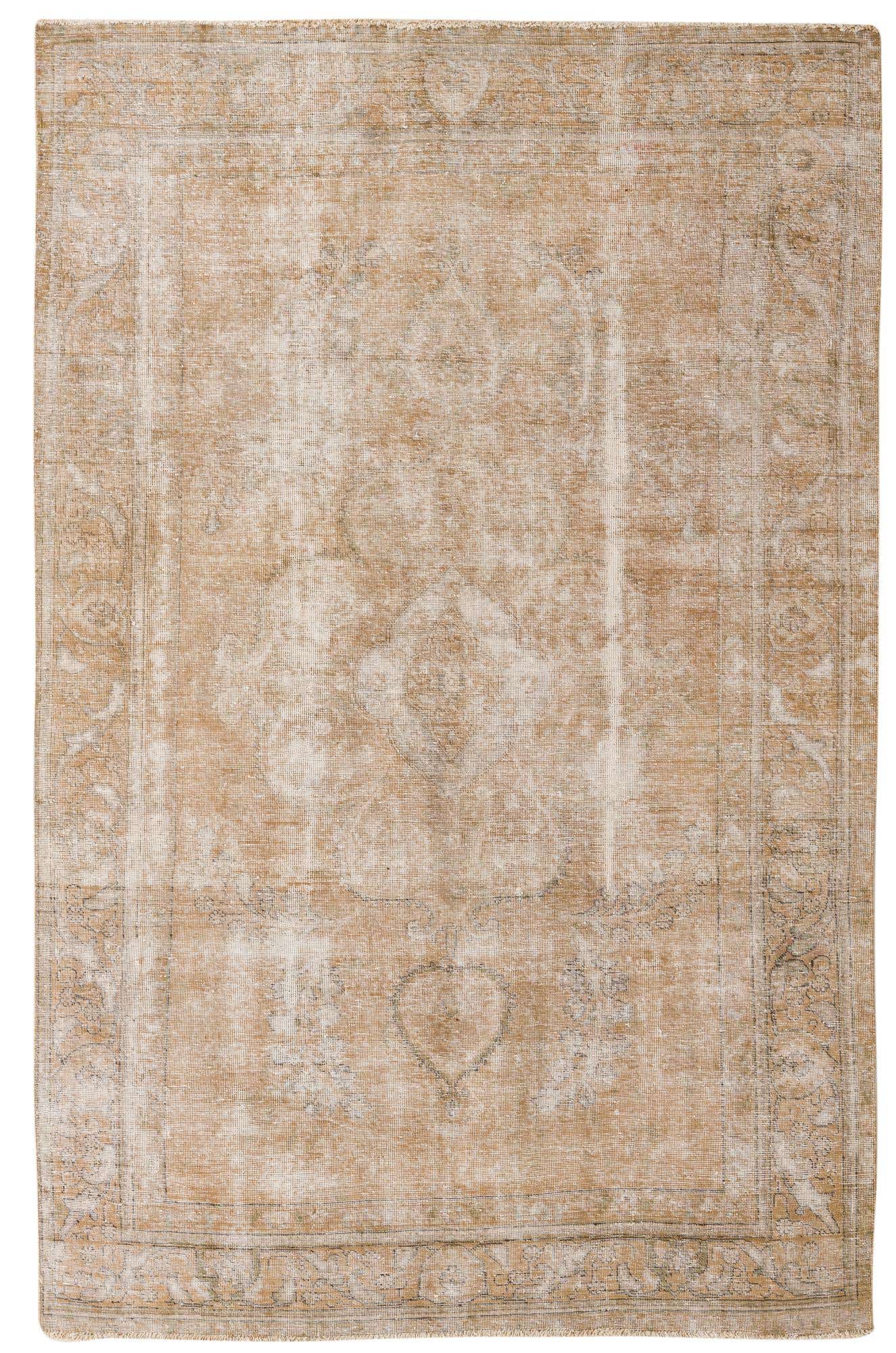 6' 4 x 9' 7 Hand Knotted Ultra Vintage Persian Wool Rug