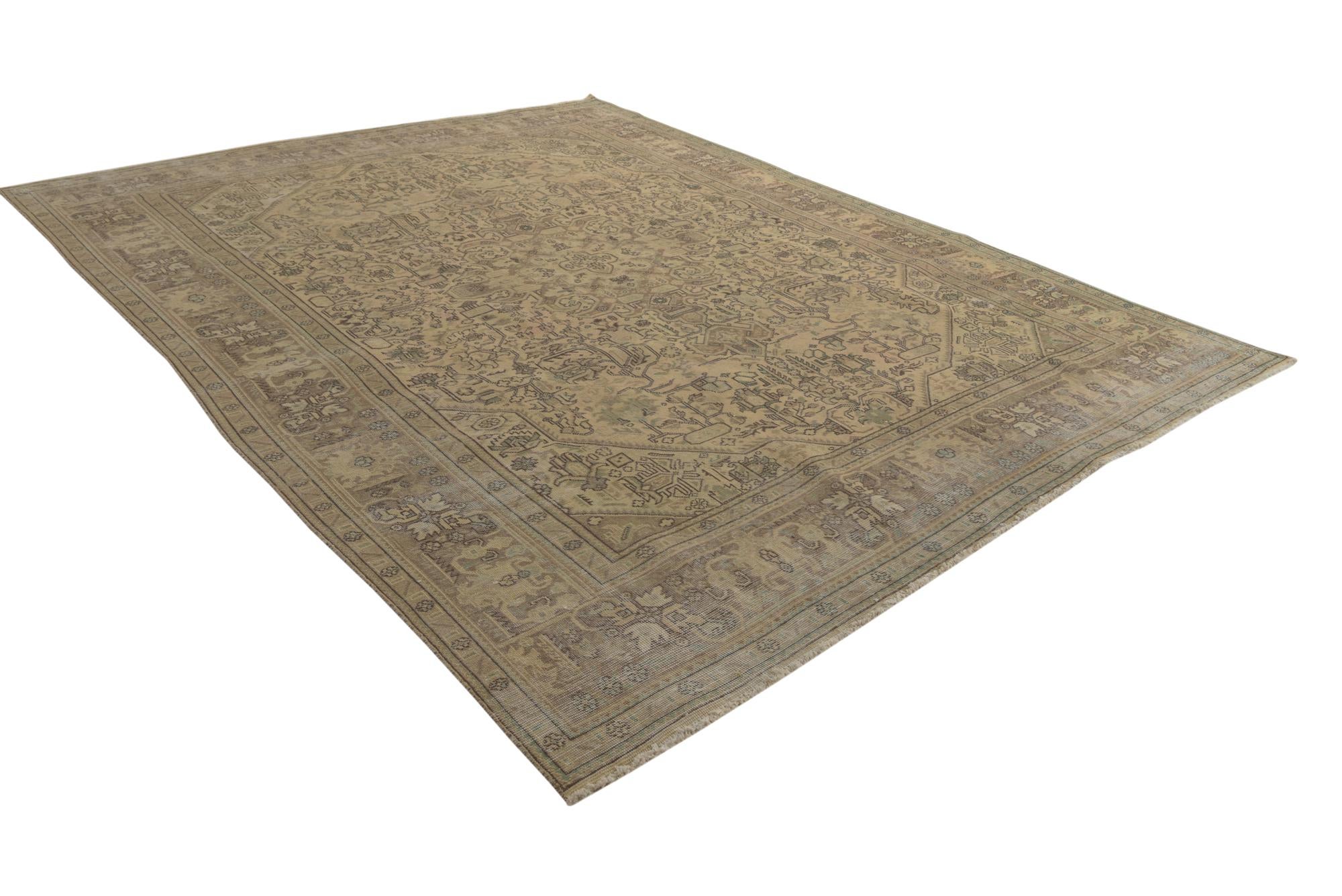 9' 6 x 12' 7 Hand Knotted Ultra Vintage Persian Wool Rug