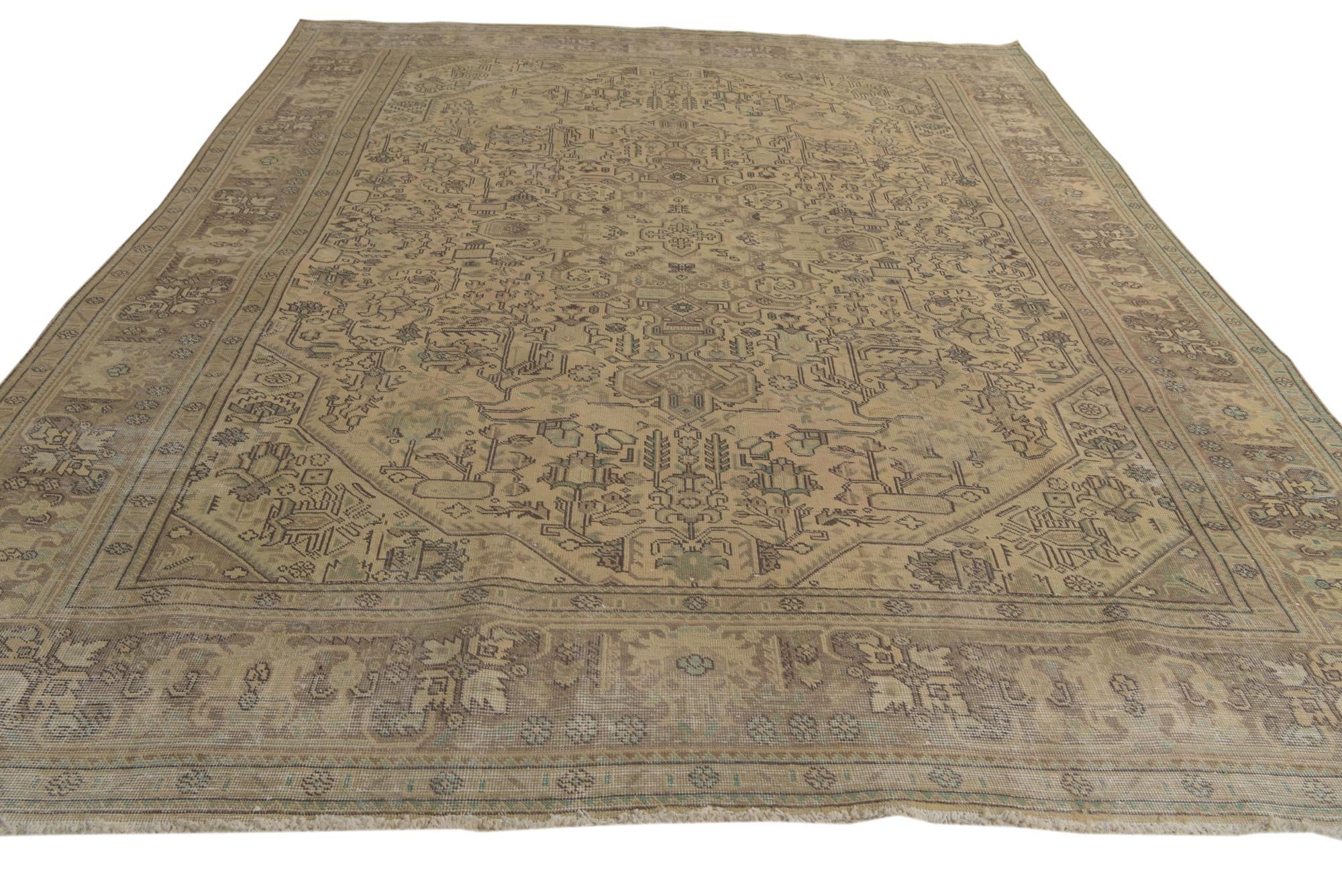 9' 6 x 12' 7 Hand Knotted Ultra Vintage Persian Wool Rug