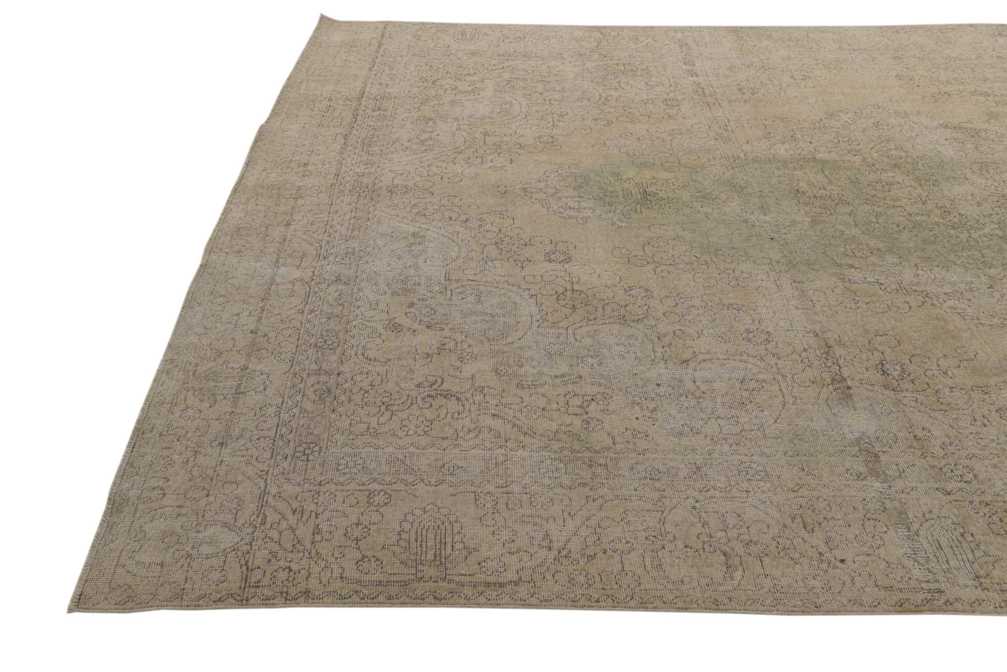 9' x 11' 10 Hand Knotted Ultra Vintage Persian Wool Rug