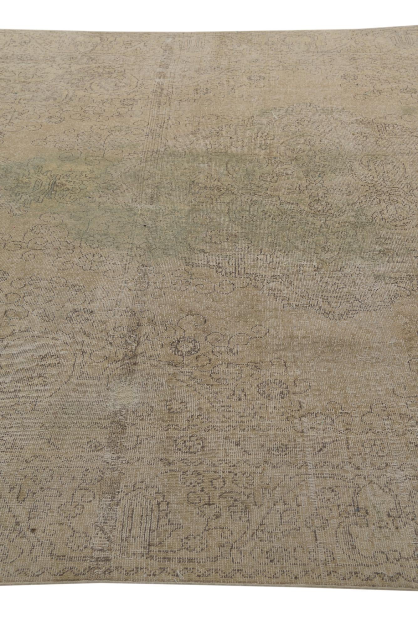 9' x 11' 10 Hand Knotted Ultra Vintage Persian Wool Rug