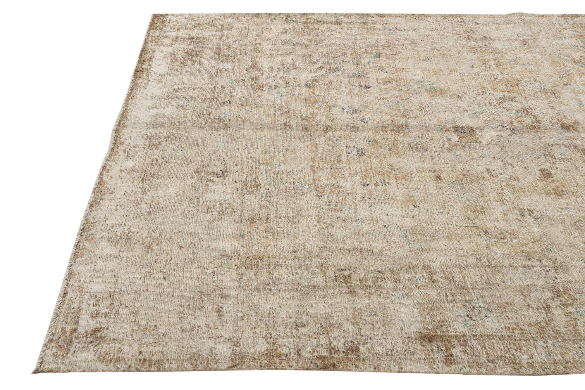 6' 6 x 9' 4 Hand Knotted Ultra Vintage Persian Wool Rug