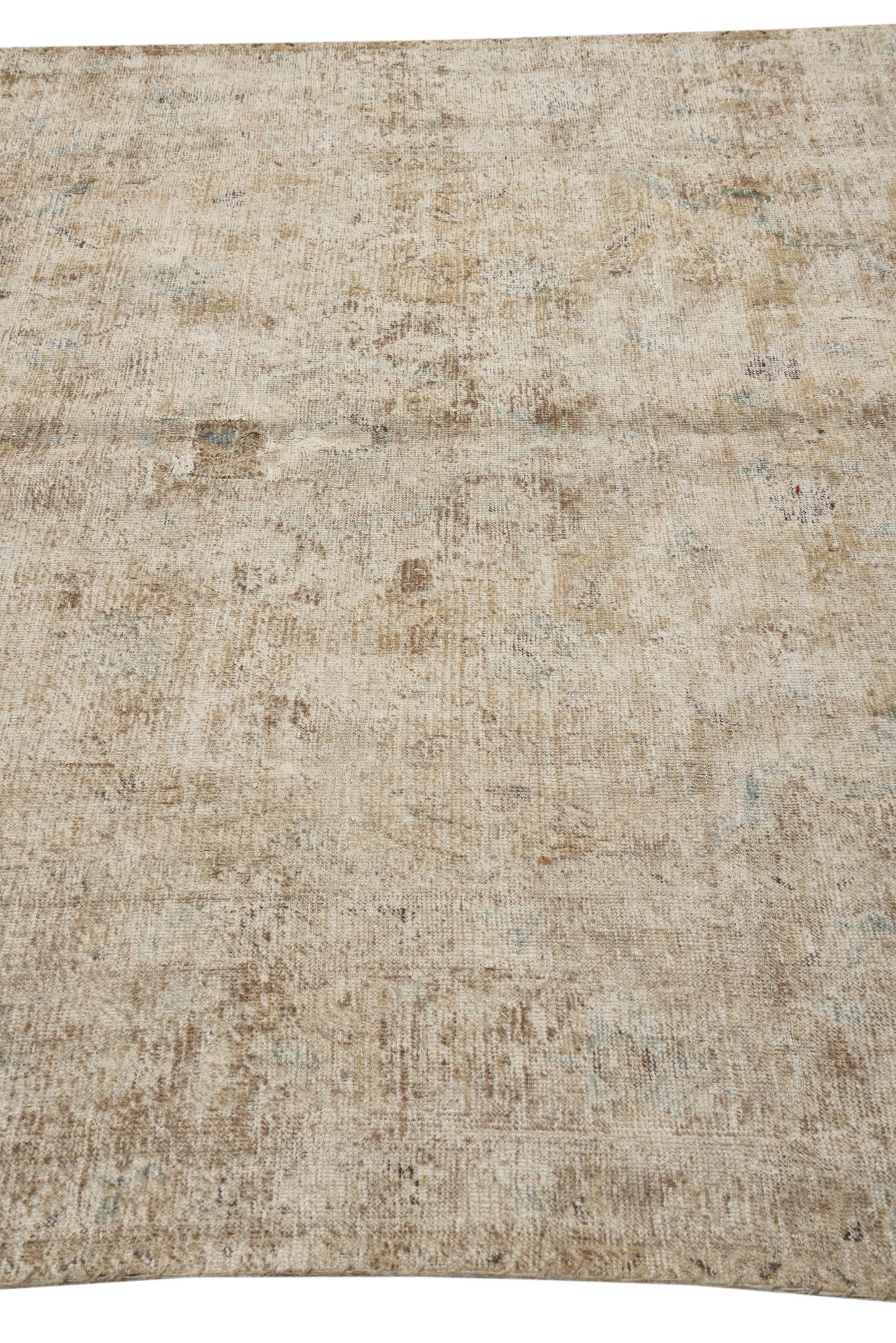 6' 6 x 9' 4 Hand Knotted Ultra Vintage Persian Wool Rug