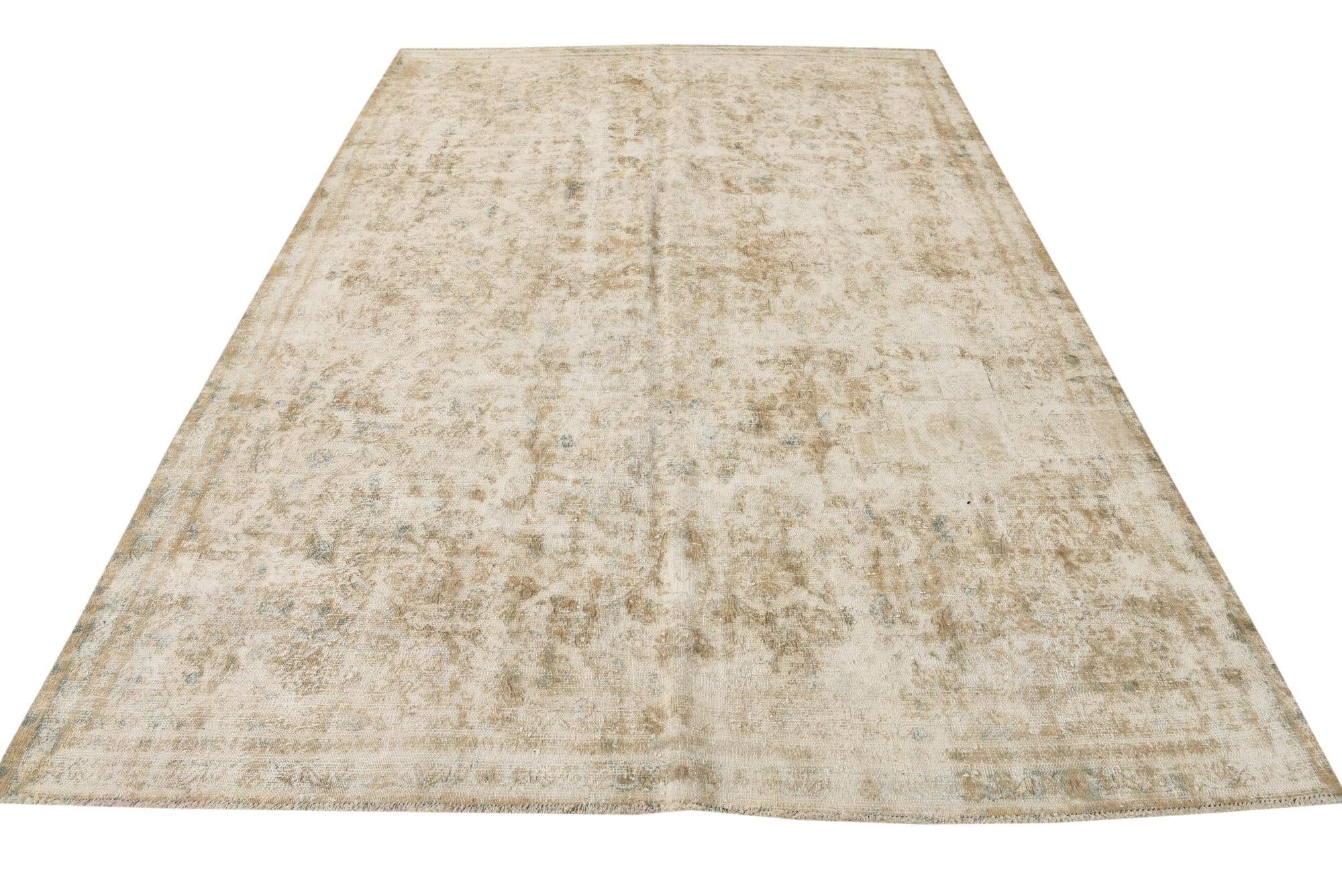 7' 2 x 10' 4 Hand Knotted Ultra Vintage Persian Wool Rug