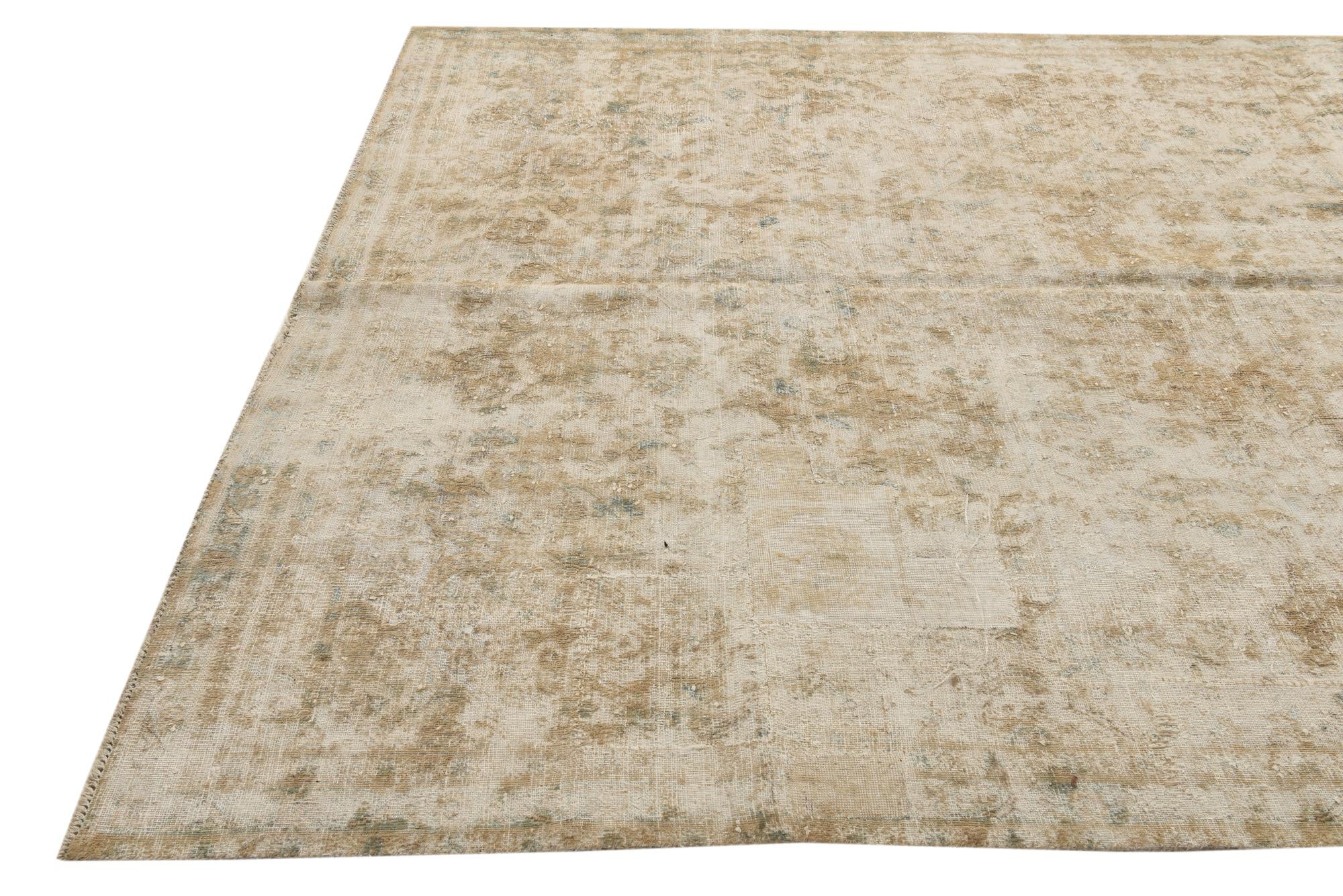 7' 2 x 10' 4 Hand Knotted Ultra Vintage Persian Wool Rug