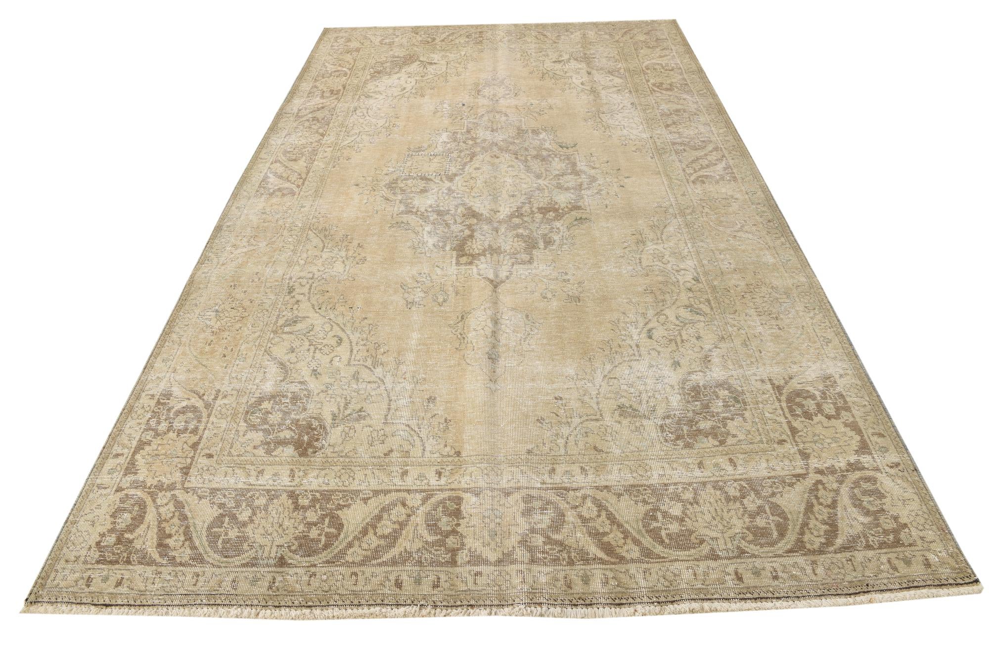 7' 5 x 10' 3 Hand Knotted Ultra Vintage Persian Wool Rug