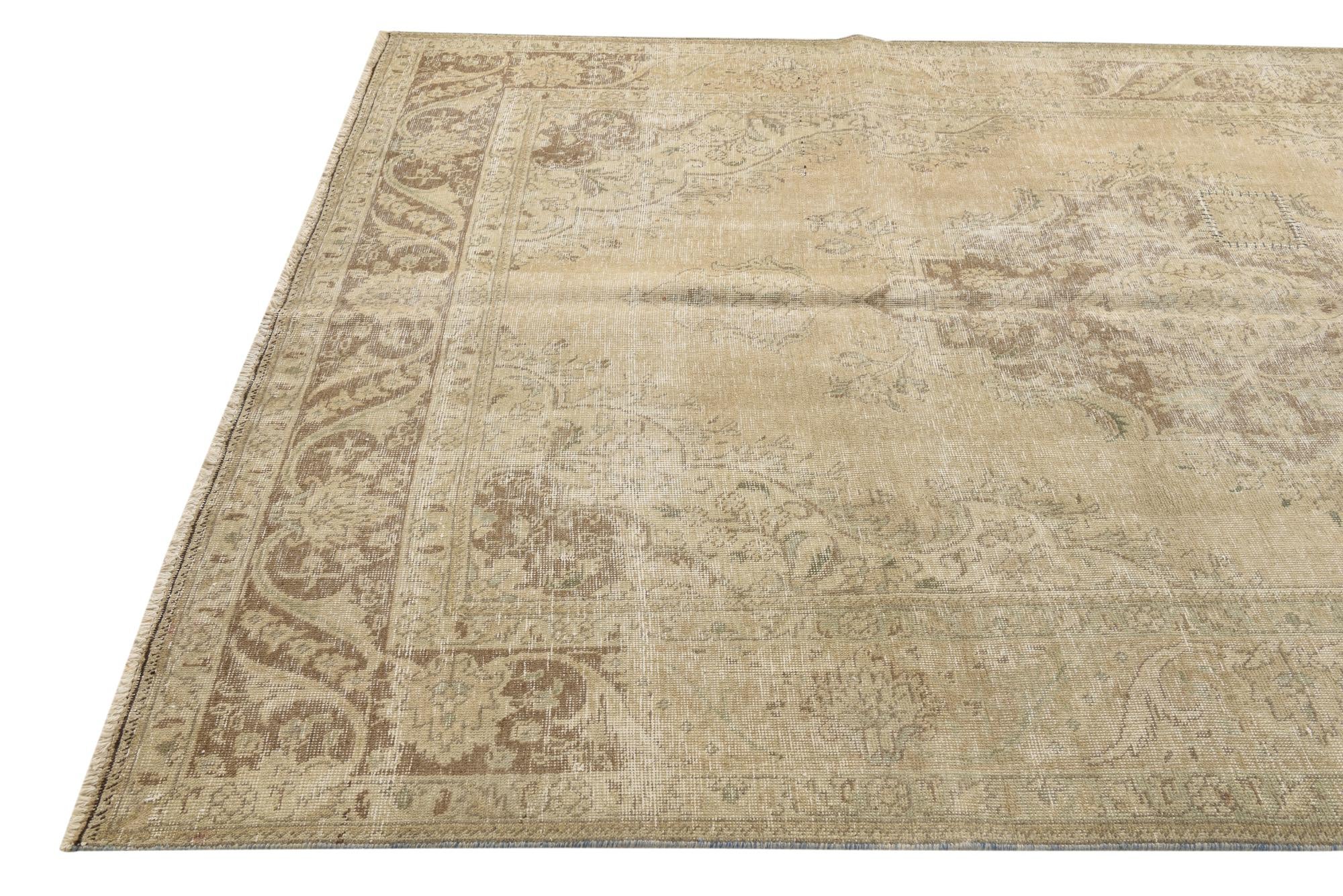 7' 5 x 10' 3 Hand Knotted Ultra Vintage Persian Wool Rug