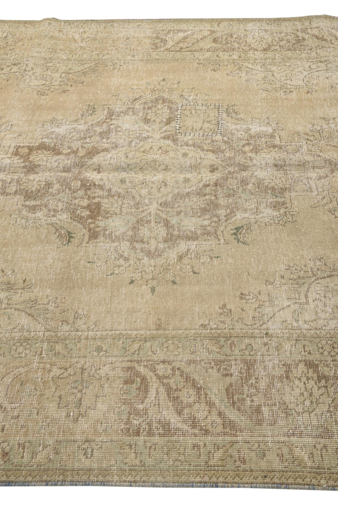 7' 5 x 10' 3 Hand Knotted Ultra Vintage Persian Wool Rug