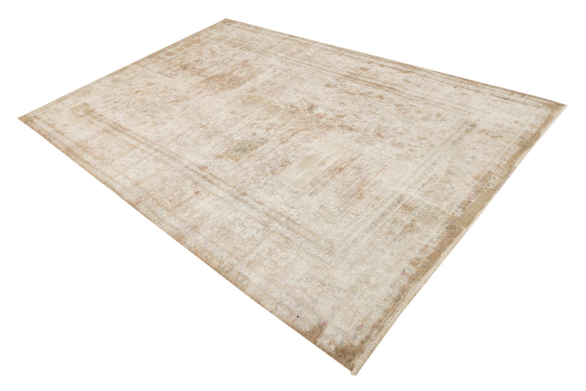 6' 4 x 9' 4 Hand Knotted Ultra Vintage Persian Wool Rug