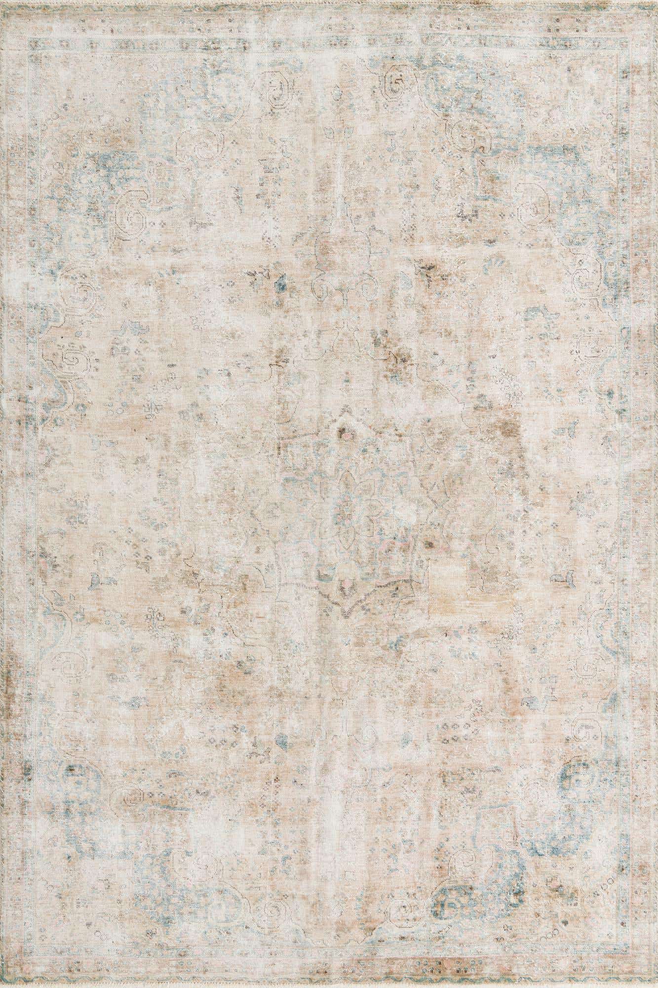 7' 2 x 10' 6 Hand Knotted Ultra Vintage Persian Wool Rug