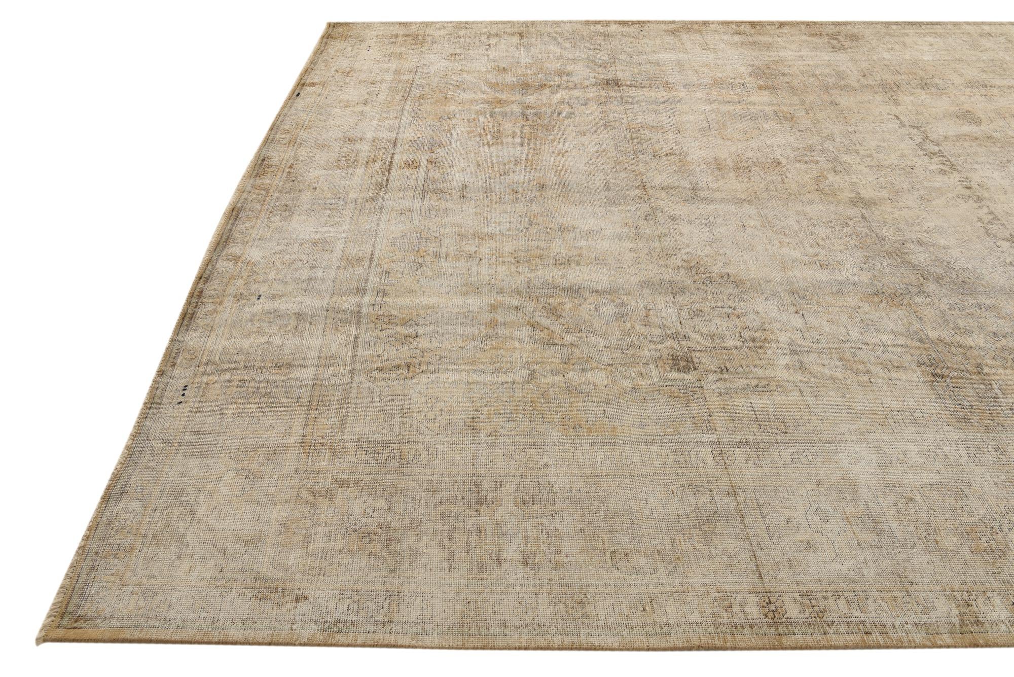 9' 10 x 12' 10 Hand Knotted Ultra Vintage Persian Wool Rug