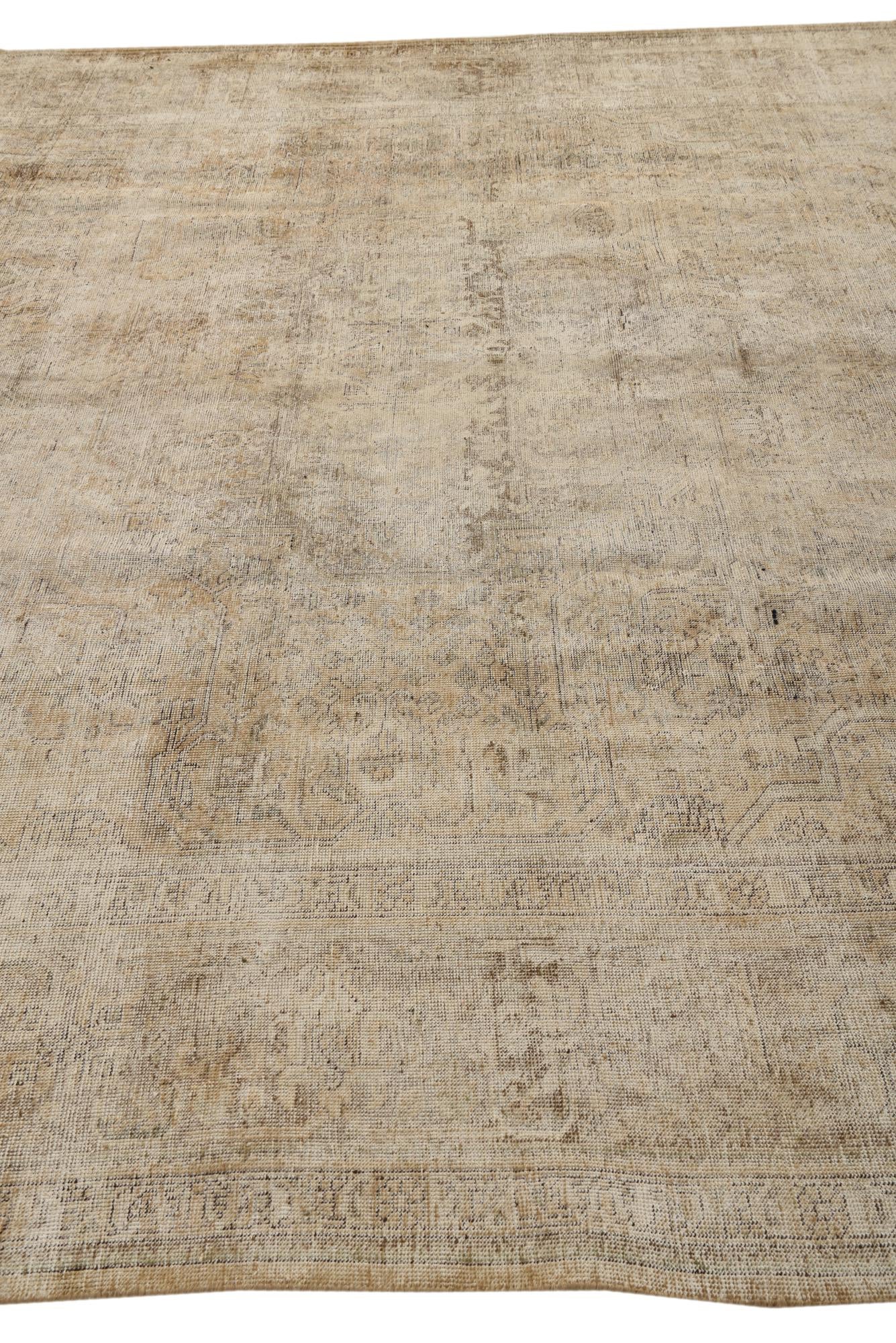 9' 10 x 12' 10 Hand Knotted Ultra Vintage Persian Wool Rug