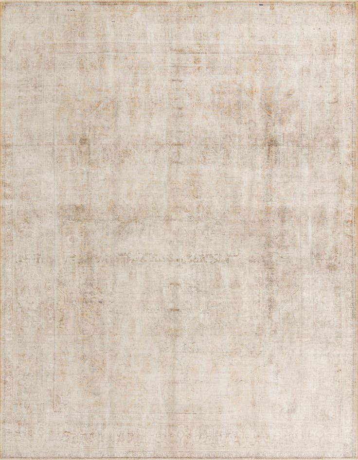 Detail image of 9' 10 x 12' 10 Hand Knotted Ultra Vintage Persian Wool Rug