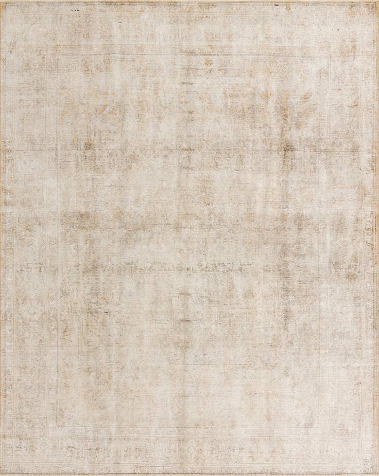 Detail image of 9' 10 x 12' 10 Hand Knotted Ultra Vintage Persian Wool Rug