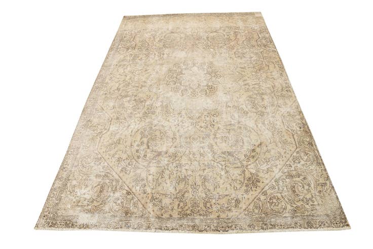 Detail image of 5' 7 x 8' 9 Hand Knotted Ultra Vintage Persian Wool Rug