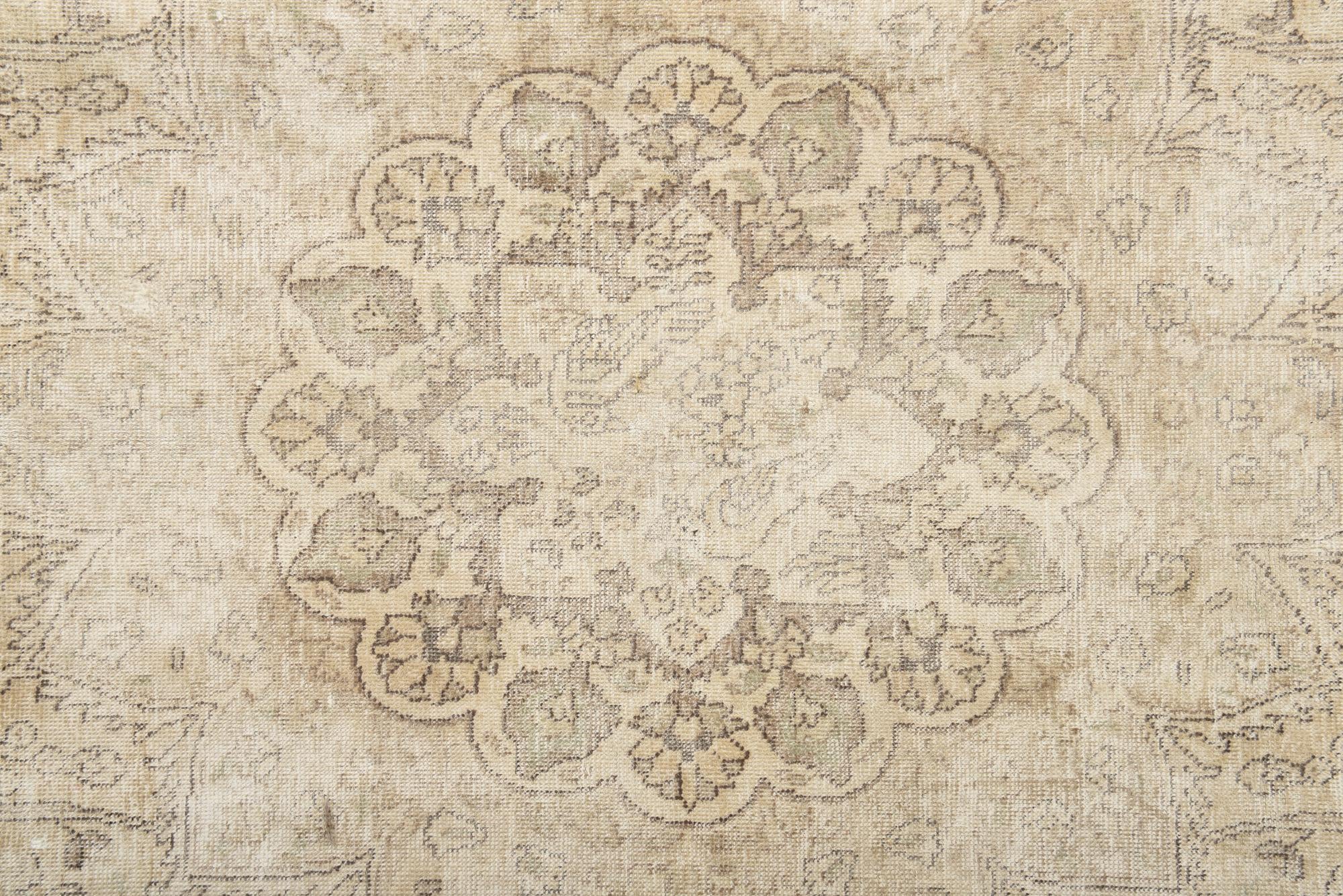 5' 7 x 8' 9 Hand Knotted Ultra Vintage Persian Wool Rug