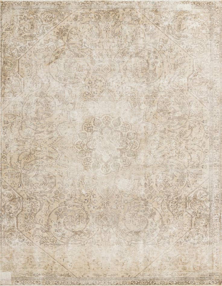 Detail image of 5' 7 x 8' 9 Hand Knotted Ultra Vintage Persian Wool Rug