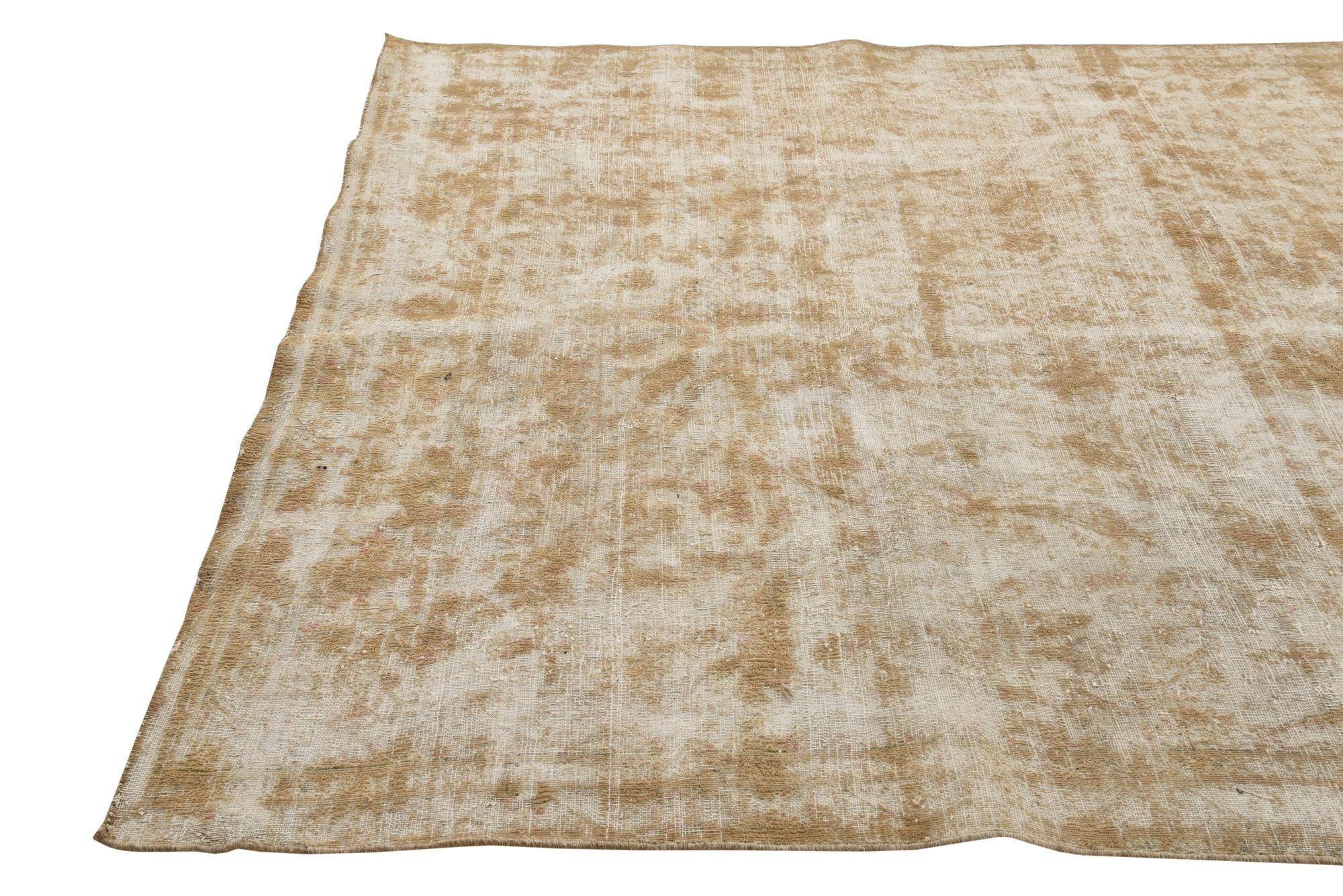 6' 9 x 9' 7 Hand Knotted Ultra Vintage Persian Wool Rug
