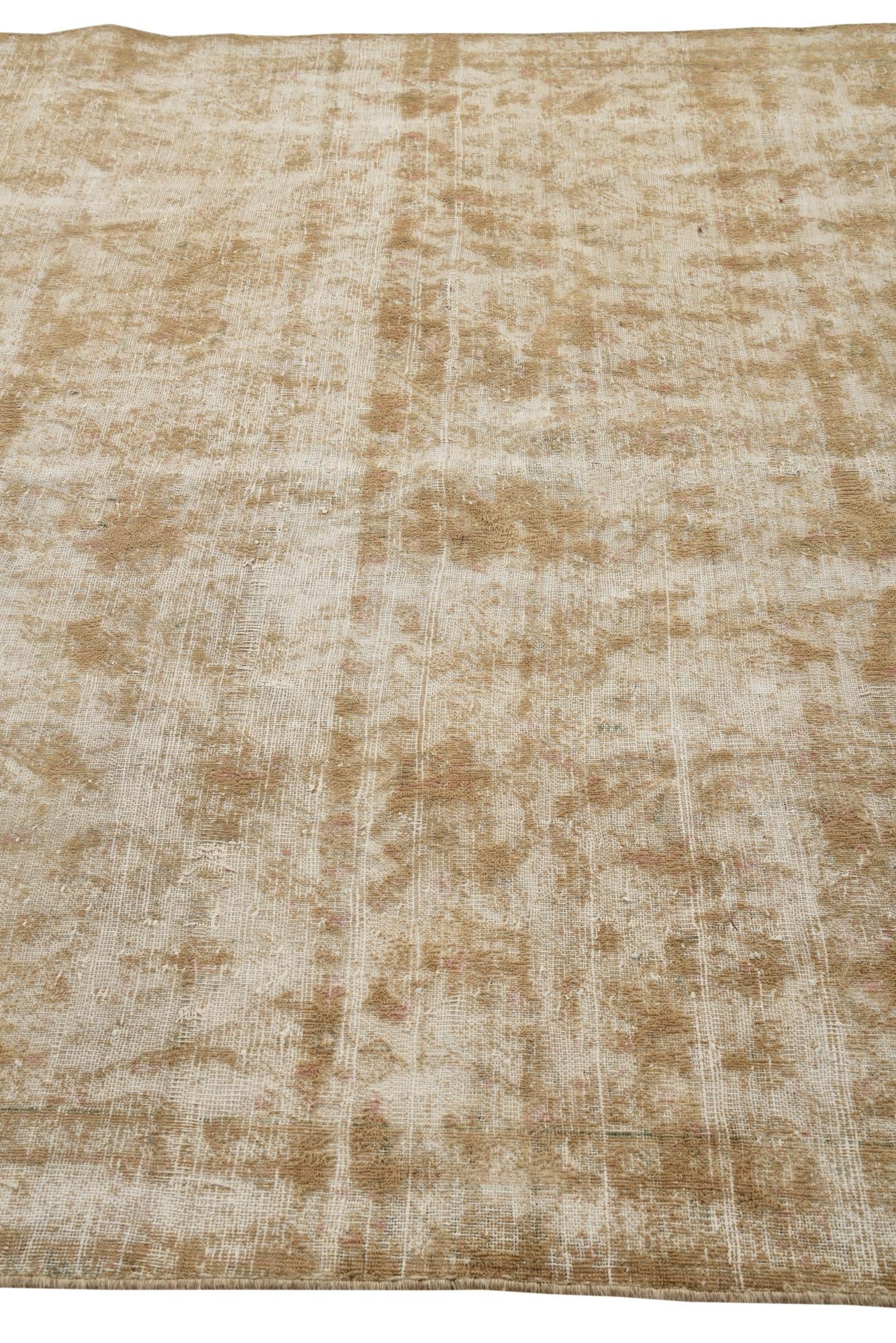 6' 9 x 9' 7 Hand Knotted Ultra Vintage Persian Wool Rug