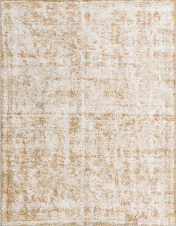 Detail image of 6' 9 x 9' 7 Hand Knotted Ultra Vintage Persian Wool Rug