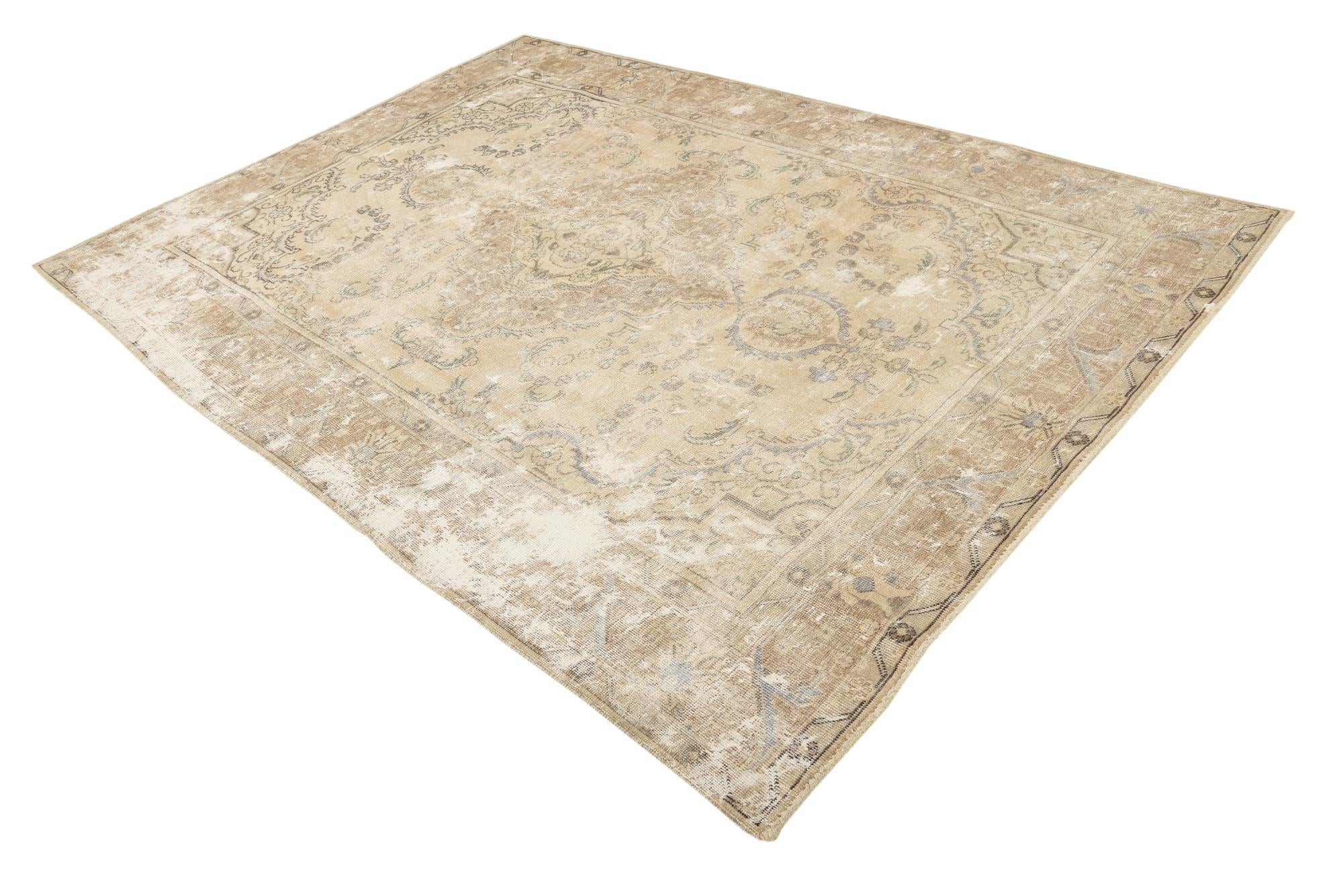 6' 7 x 9' 2 Hand Knotted Ultra Vintage Persian Wool Rug