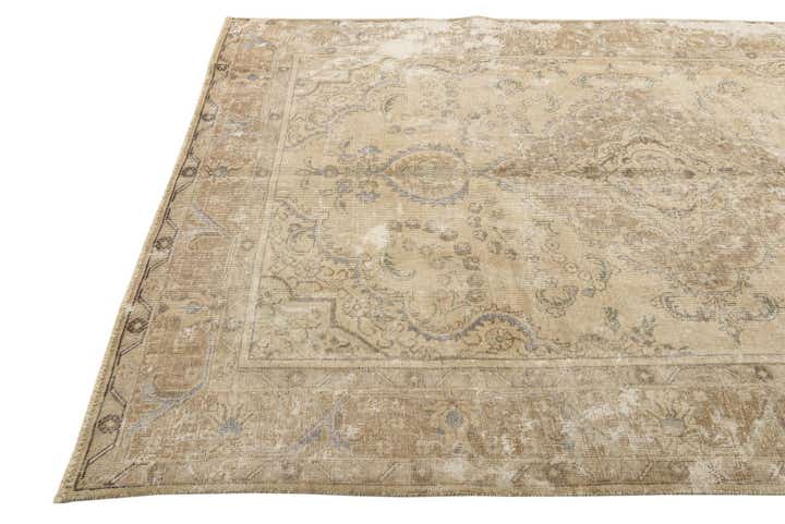 6' 7 x 9' 2 Hand Knotted Ultra Vintage Persian Wool Rug
