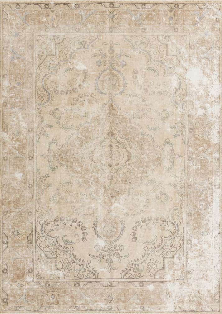 6' 7 x 9' 2 Hand Knotted Ultra Vintage Persian Wool Rug