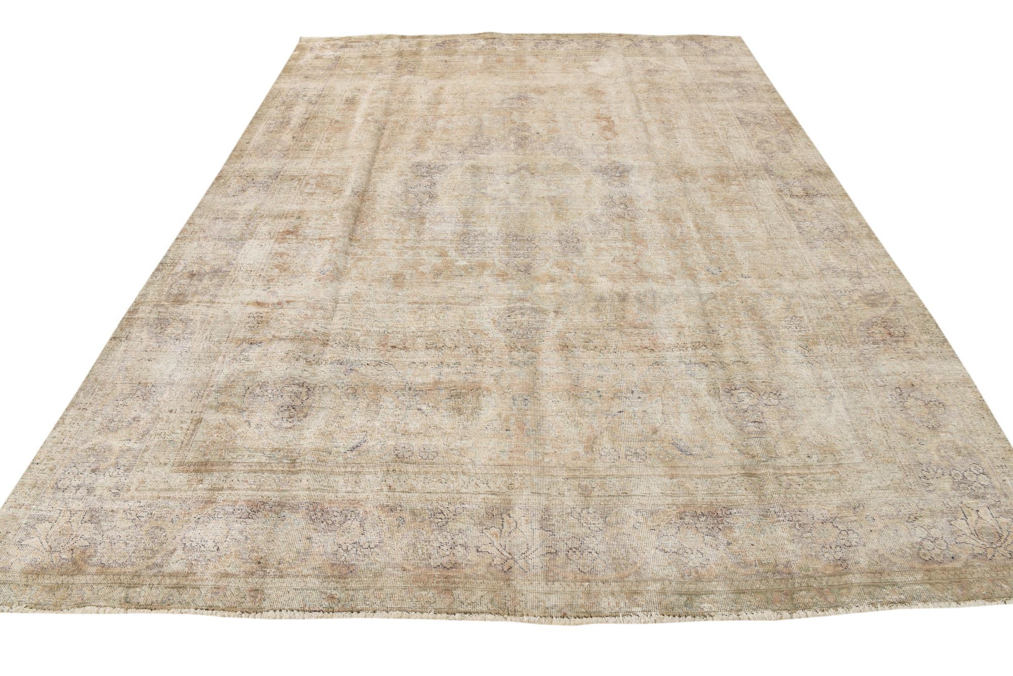 8' x 11' Hand Knotted Ultra Vintage Persian Wool Rug