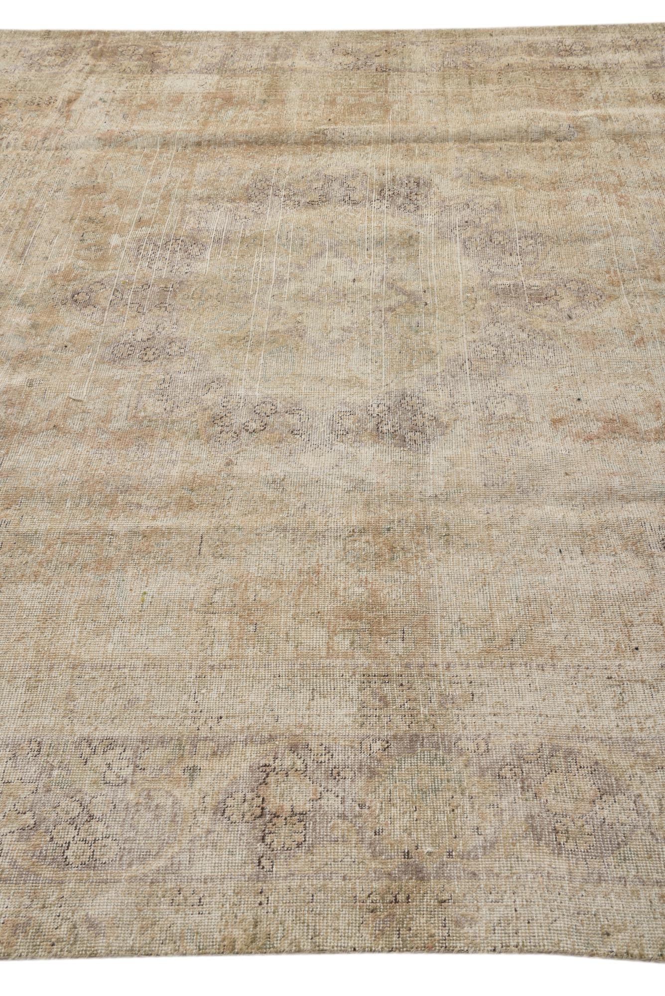 8' x 11' Hand Knotted Ultra Vintage Persian Wool Rug