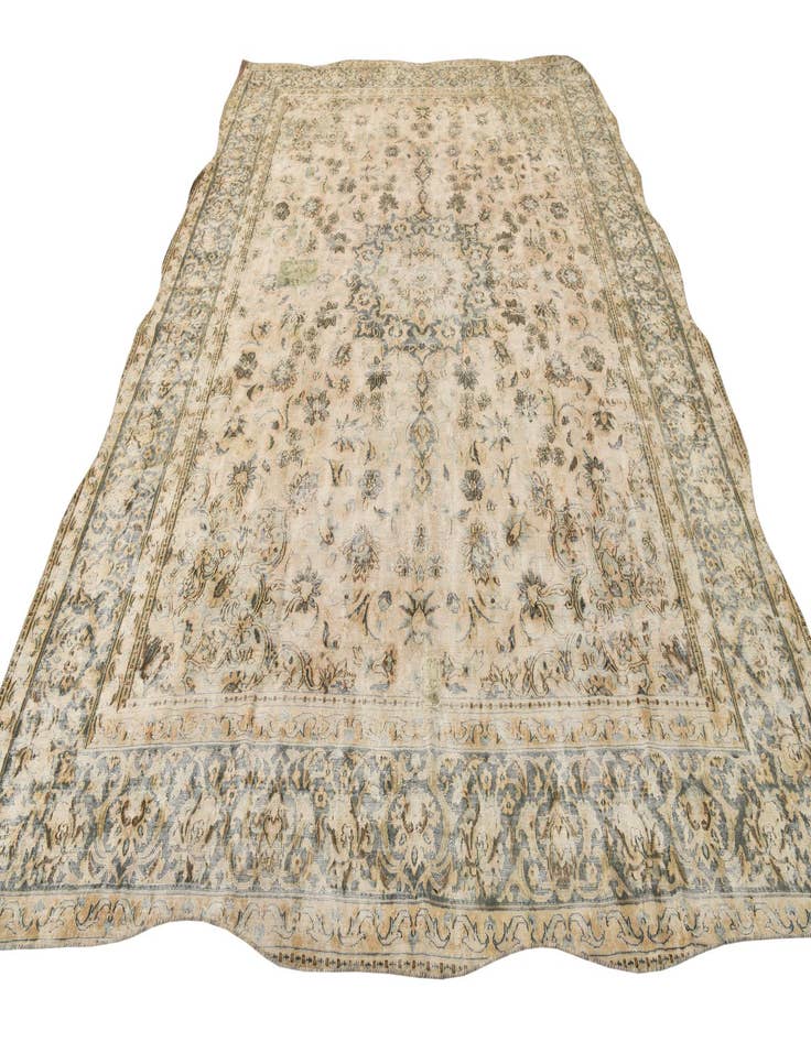 Detail image of 9' 5 x 13'  Hand Knotted Ultra Vintage Persian Wool Rug