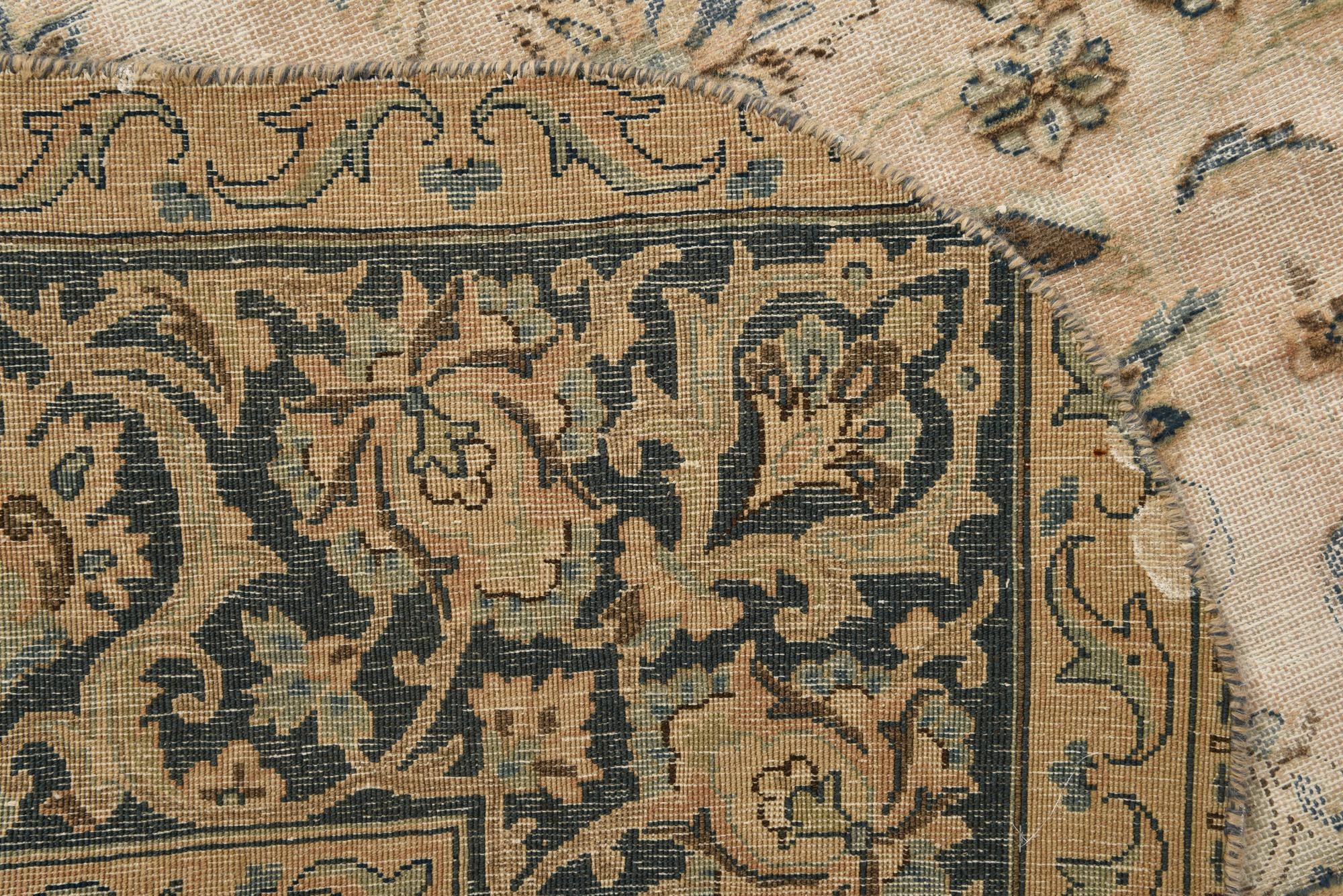9' 5 x 13' Hand Knotted Ultra Vintage Persian Wool Rug