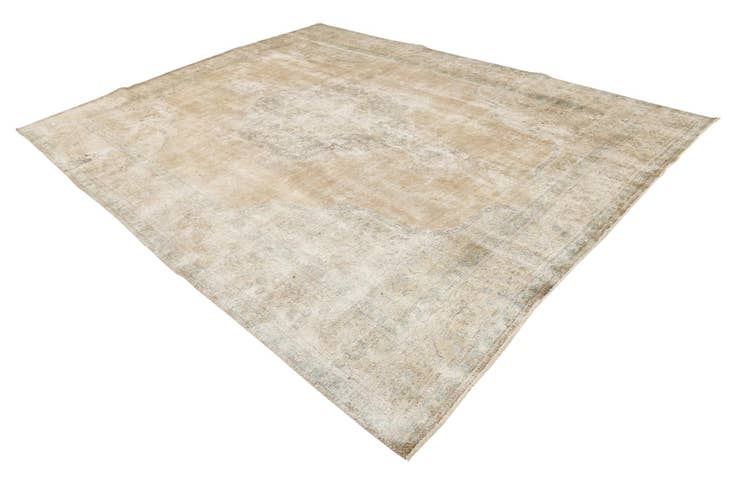 Detail image of 9' 10 x 12' 7 Hand Knotted Ultra Vintage Persian Wool Rug