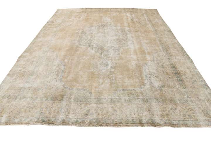 9' 10 x 12' 7 Hand Knotted Ultra Vintage Persian Wool Rug
