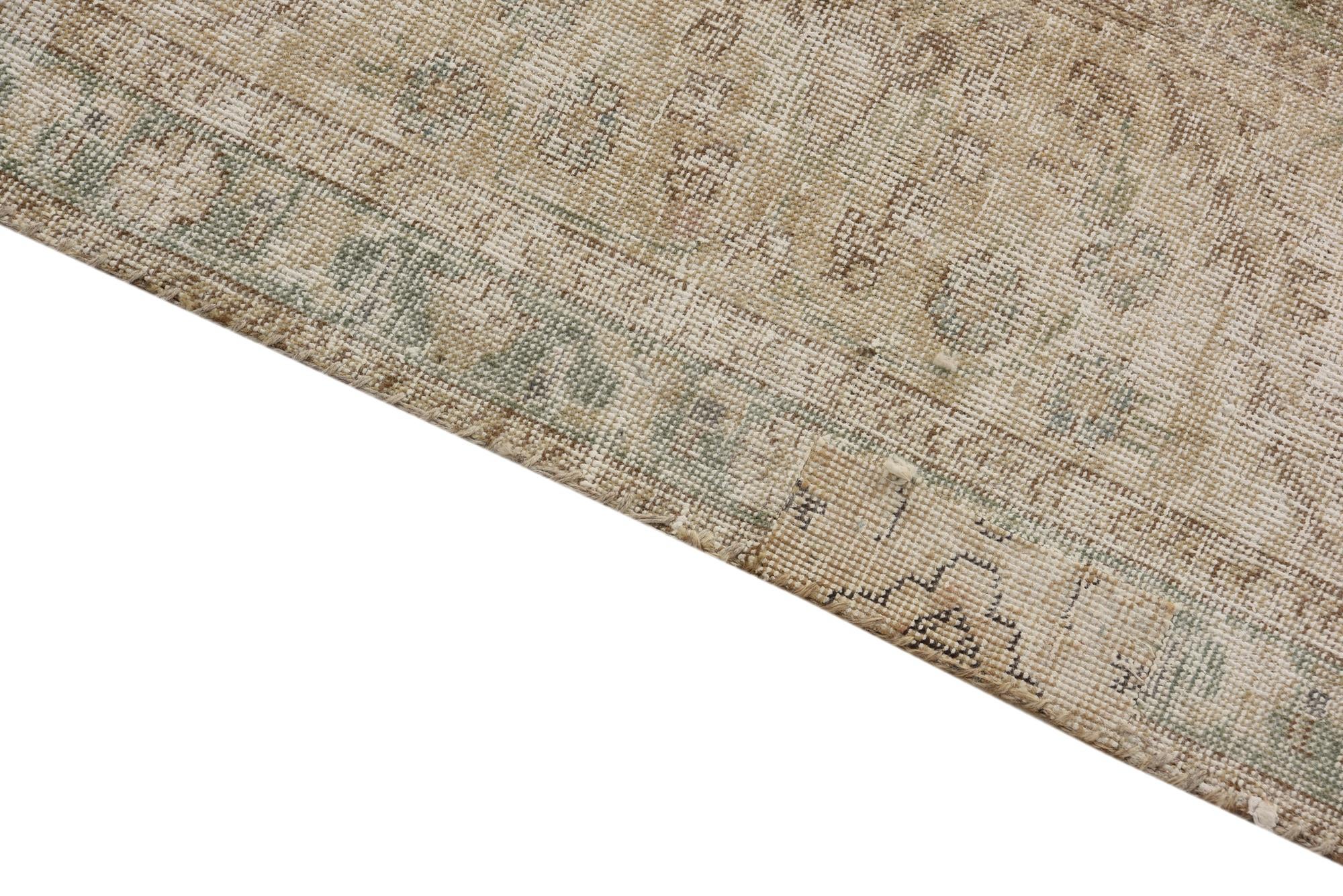 9' 10 x 12' 7 Hand Knotted Ultra Vintage Persian Wool Rug