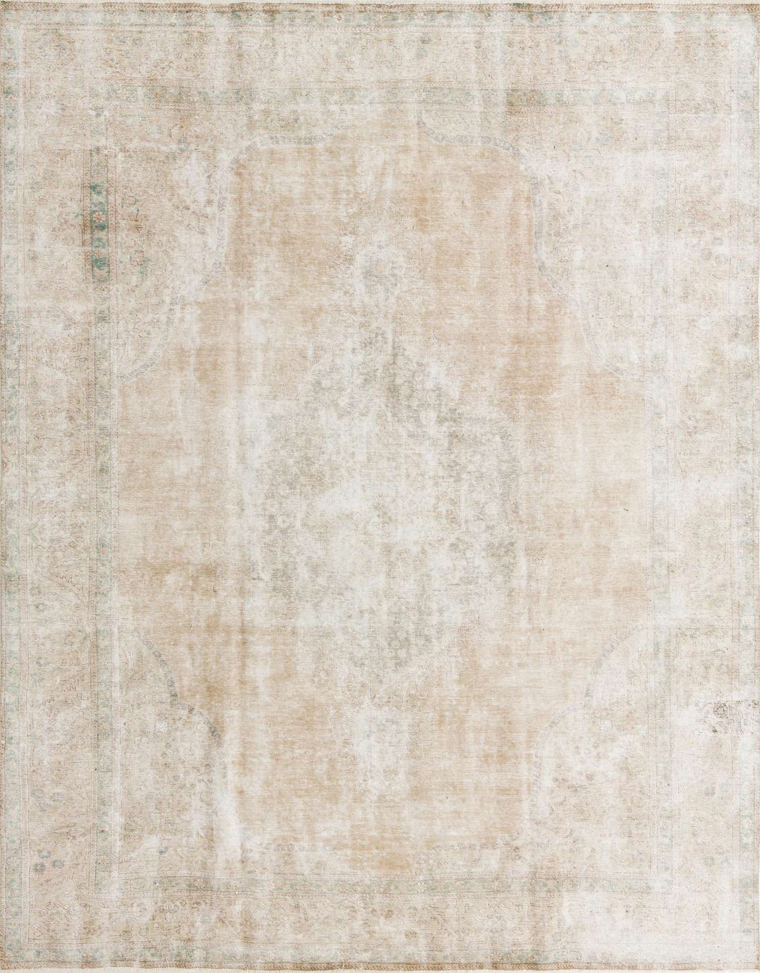 9' 10 x 12' 7 Hand Knotted Ultra Vintage Persian Wool Rug