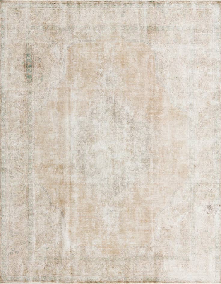 Detail image of 9' 10 x 12' 7 Hand Knotted Ultra Vintage Persian Wool Rug