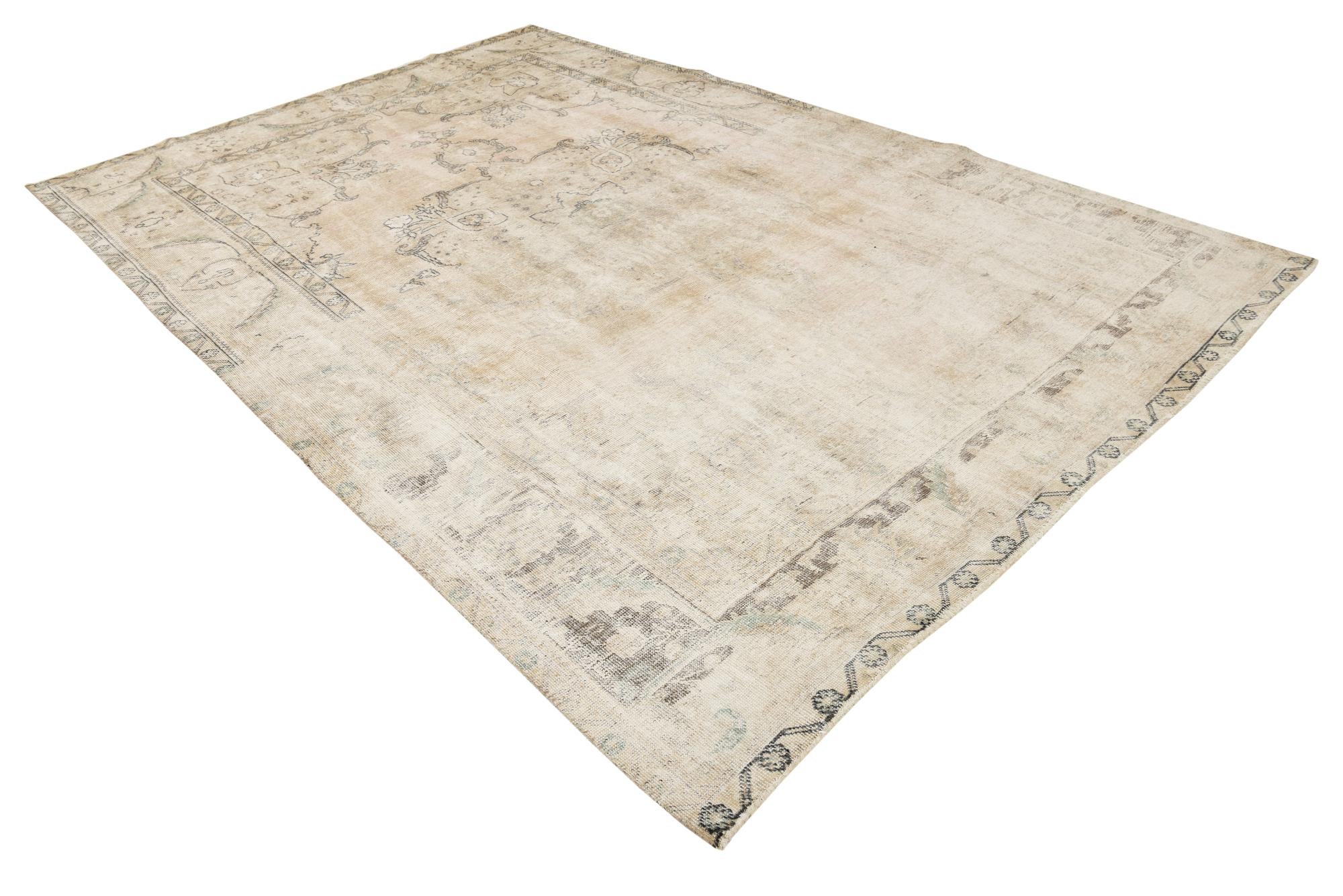 7' 8 x 11' 3 Hand Knotted Ultra Vintage Persian Wool Rug