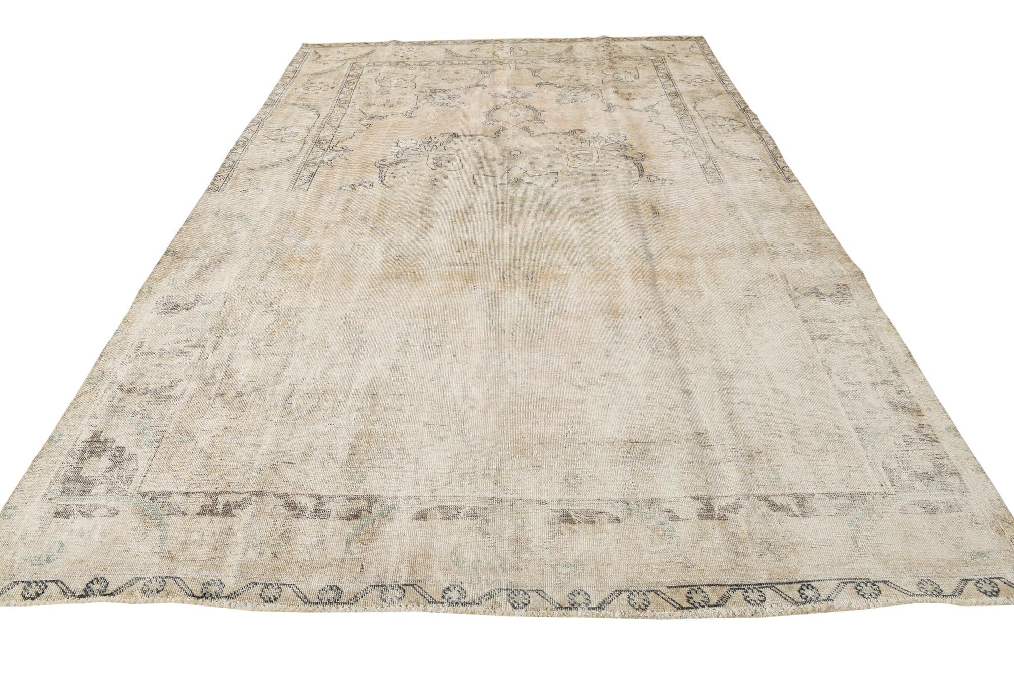 7' 8 x 11' 3 Hand Knotted Ultra Vintage Persian Wool Rug